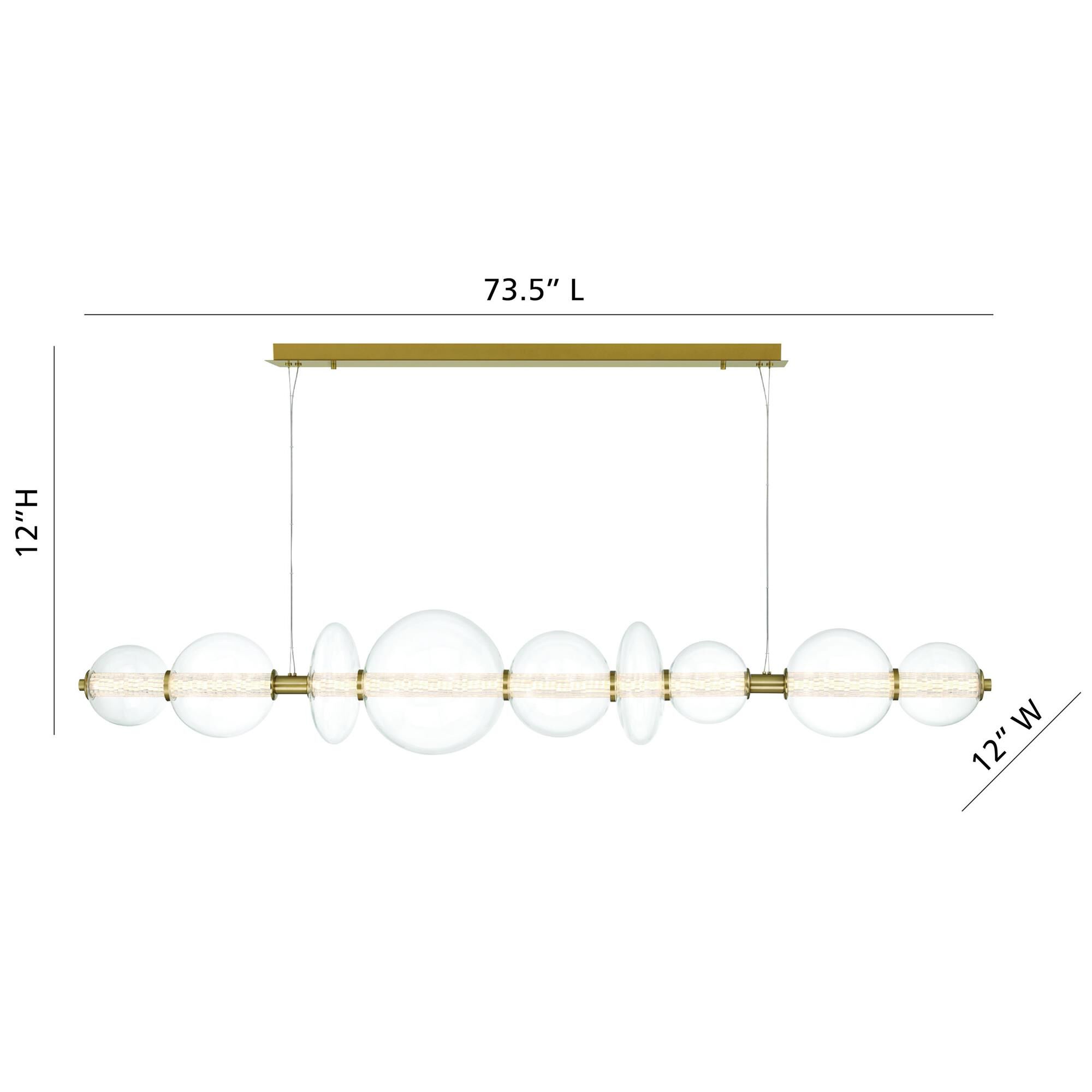Atomo Large Linear Chandelier,