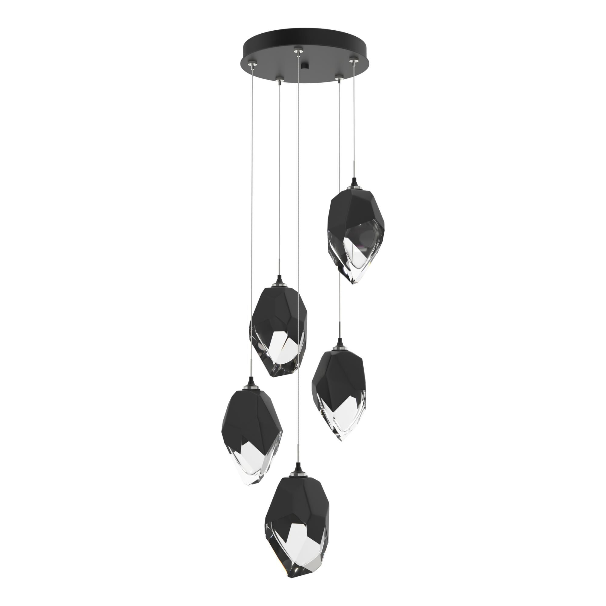 Shown in Black finish and Black glass and Black Glass shade