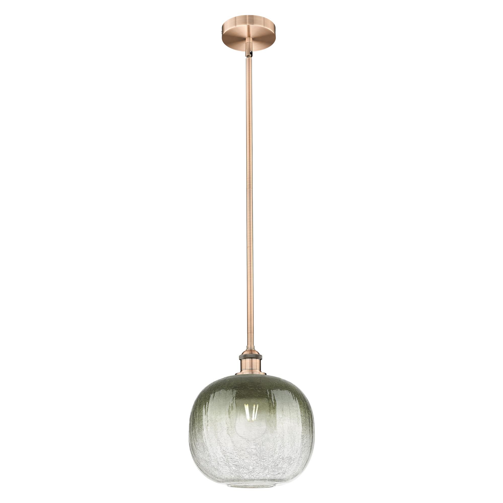 Shown in Antique Copper finish and Slate glass