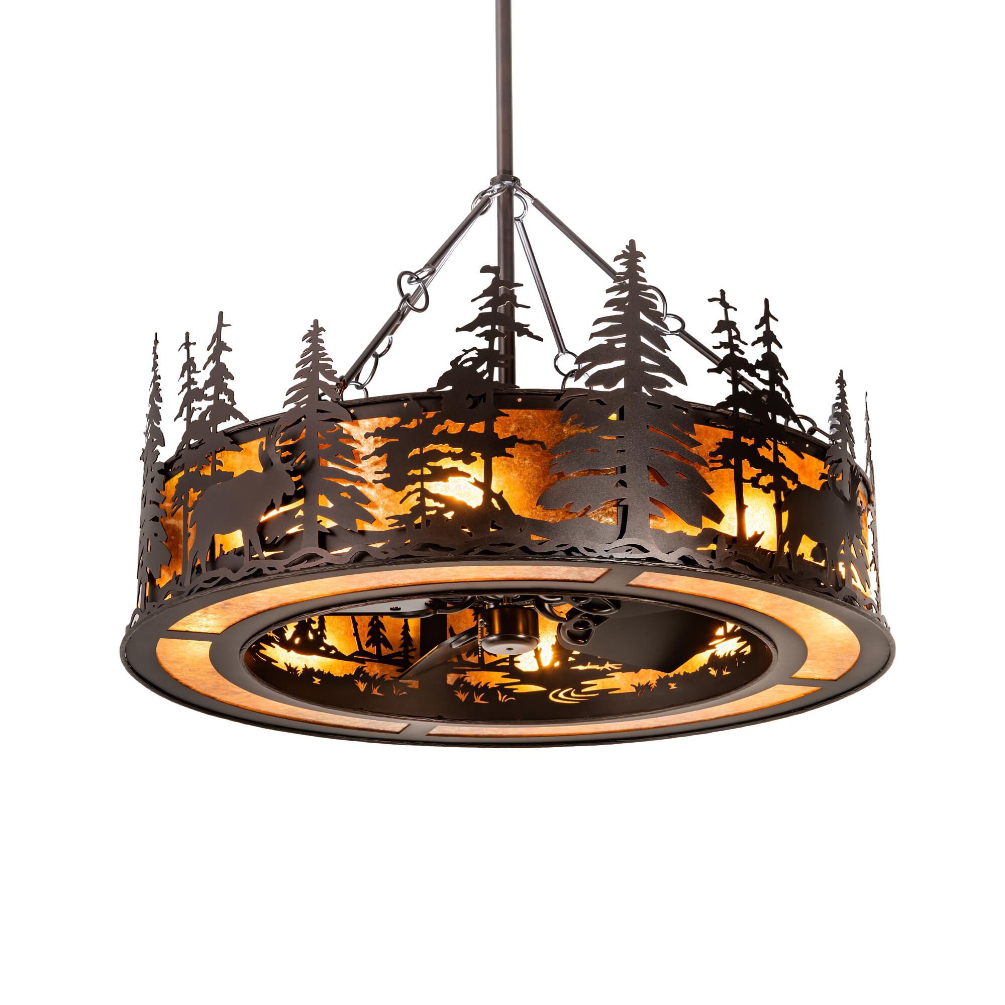 Moose At Dusk 45 Inch 15 Light Chandelier by Meyda Lighting