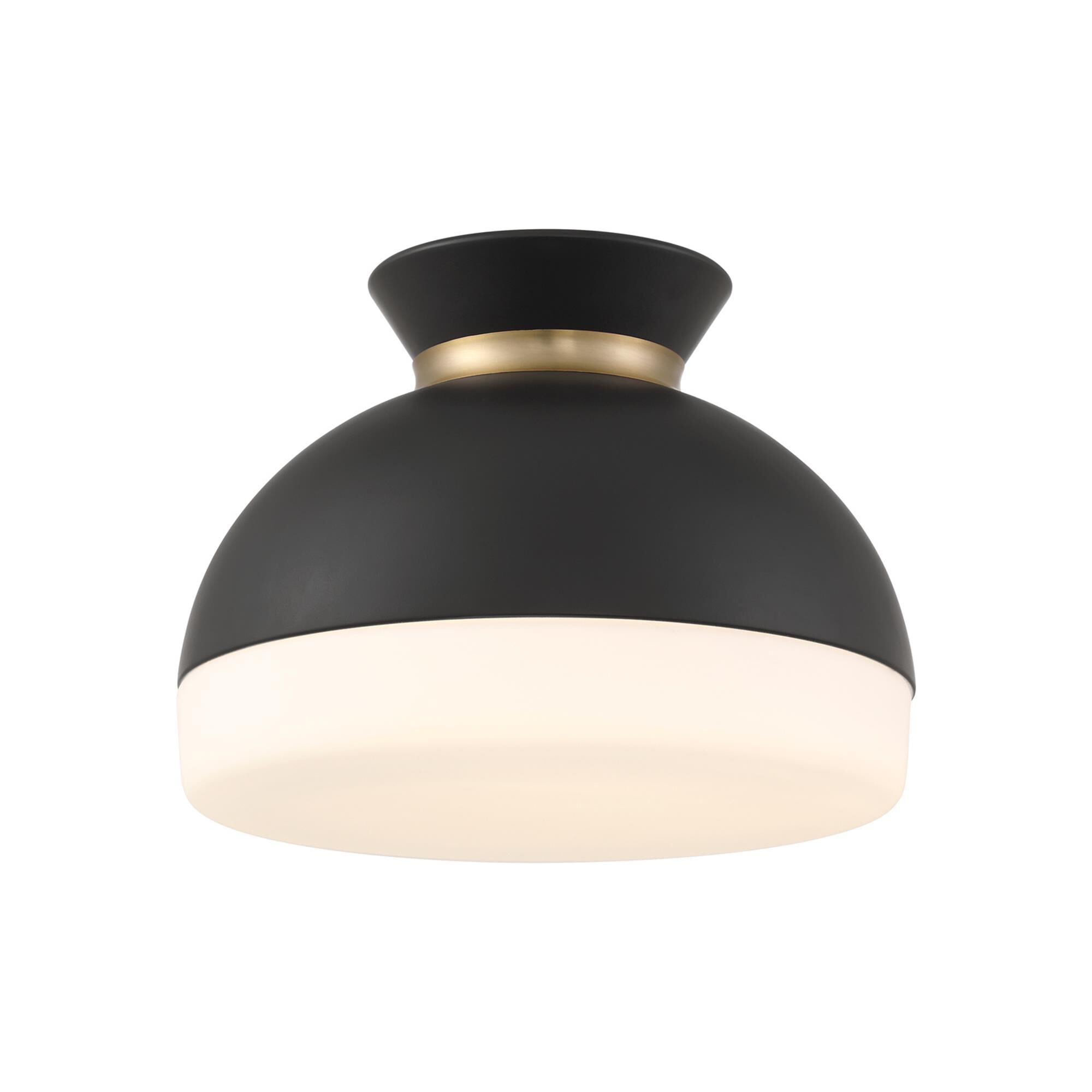 Shown in Matte Black , Vibrant Gold finish and Glass shade