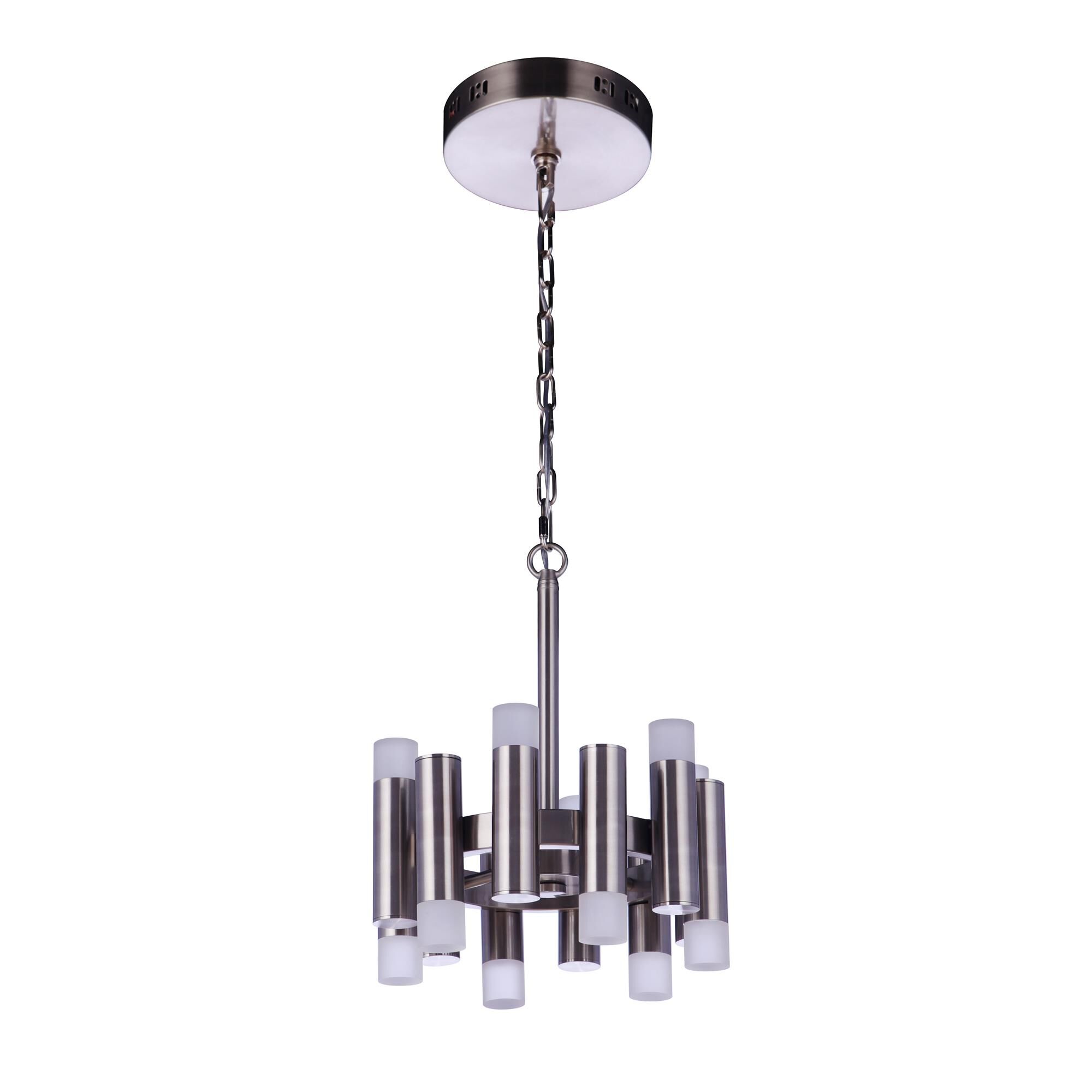 Shown in Brushed Polished Nickel finish and Frosted glass
