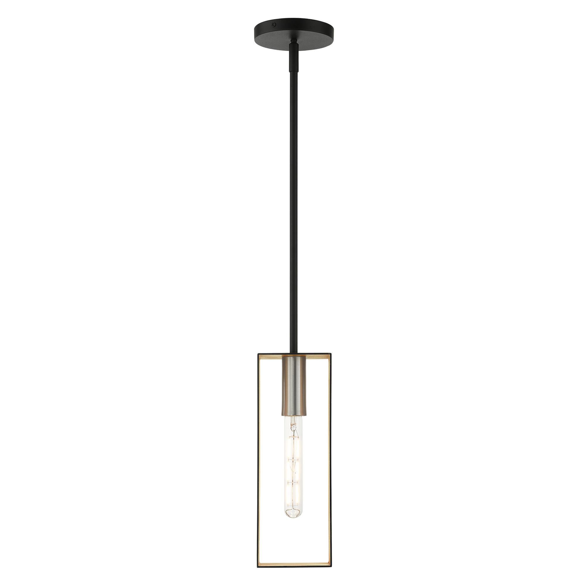 Shown in Textured Black With Brushed Nickel Accents finish and Hand Welded Textured Black  With Gold Finish Inside shade