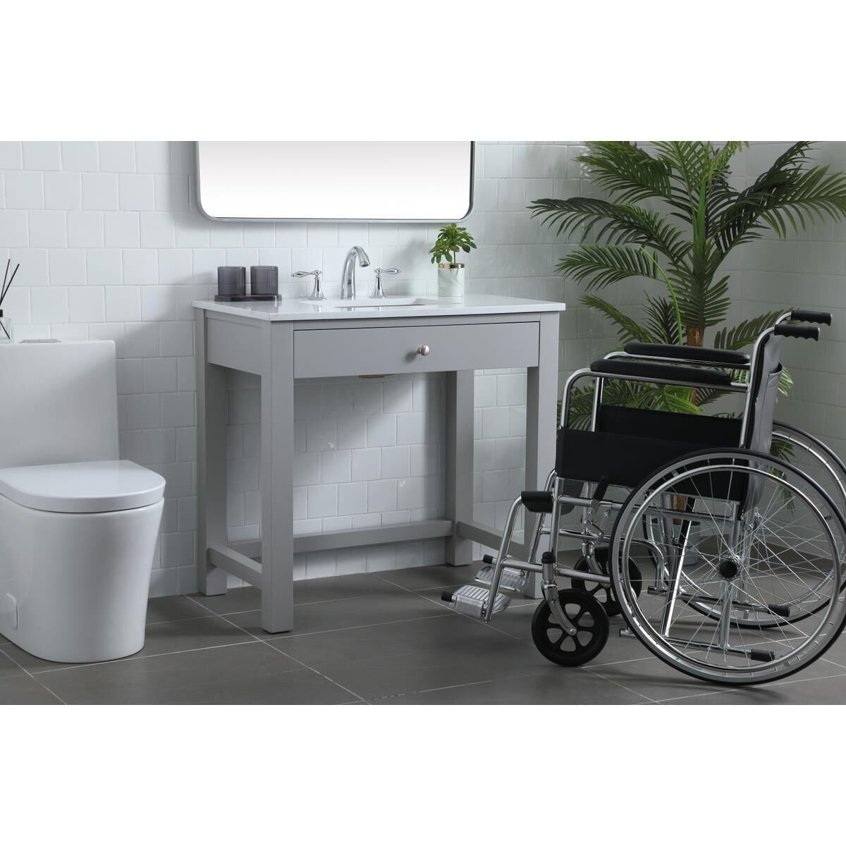 Hudson 36 Inch Bath Vanity by Elegant Decor