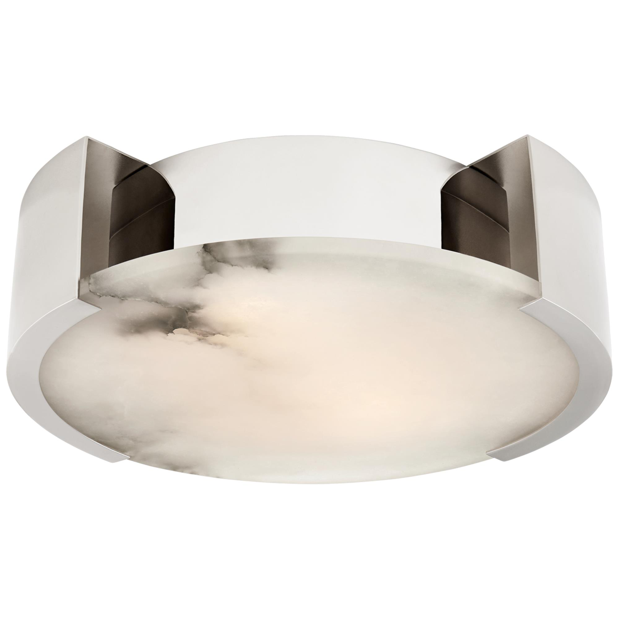 Shown in Polished Nickel finish and Alabaster glass