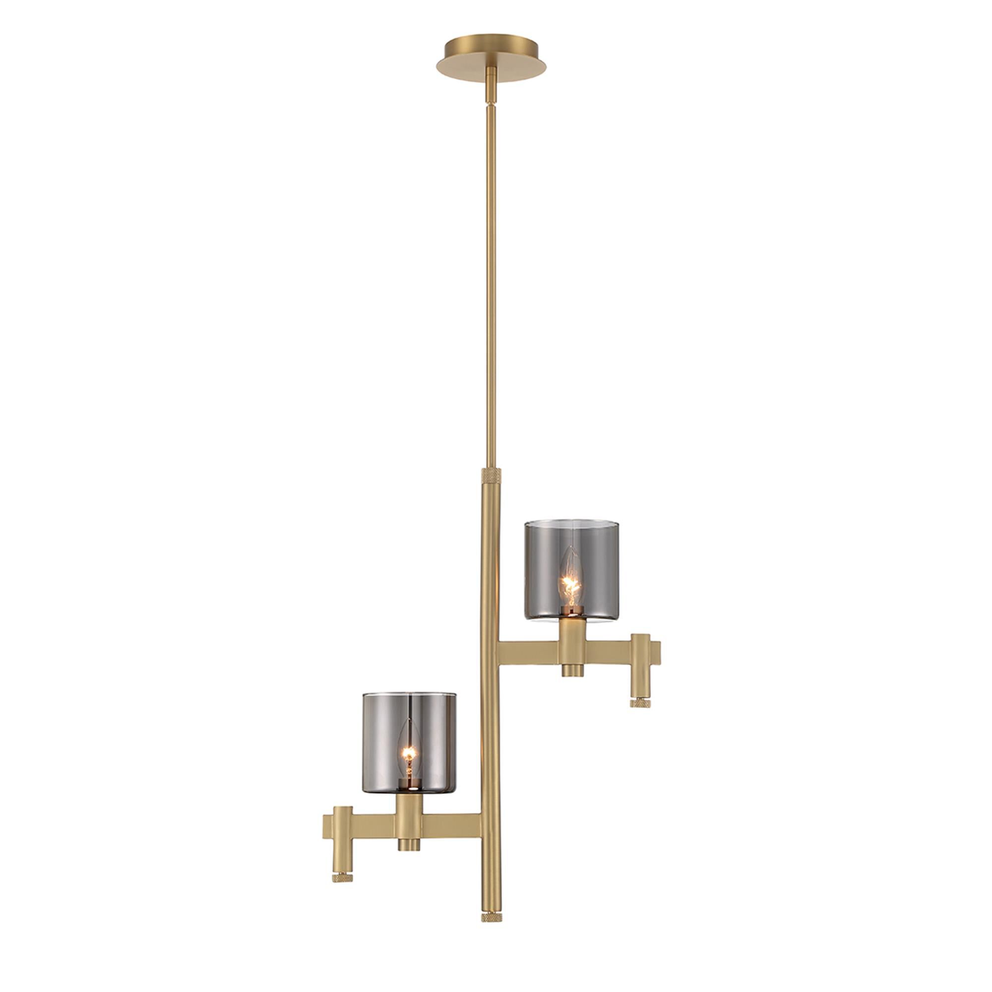 Shown in Brushed Gold finish and Smoked glass