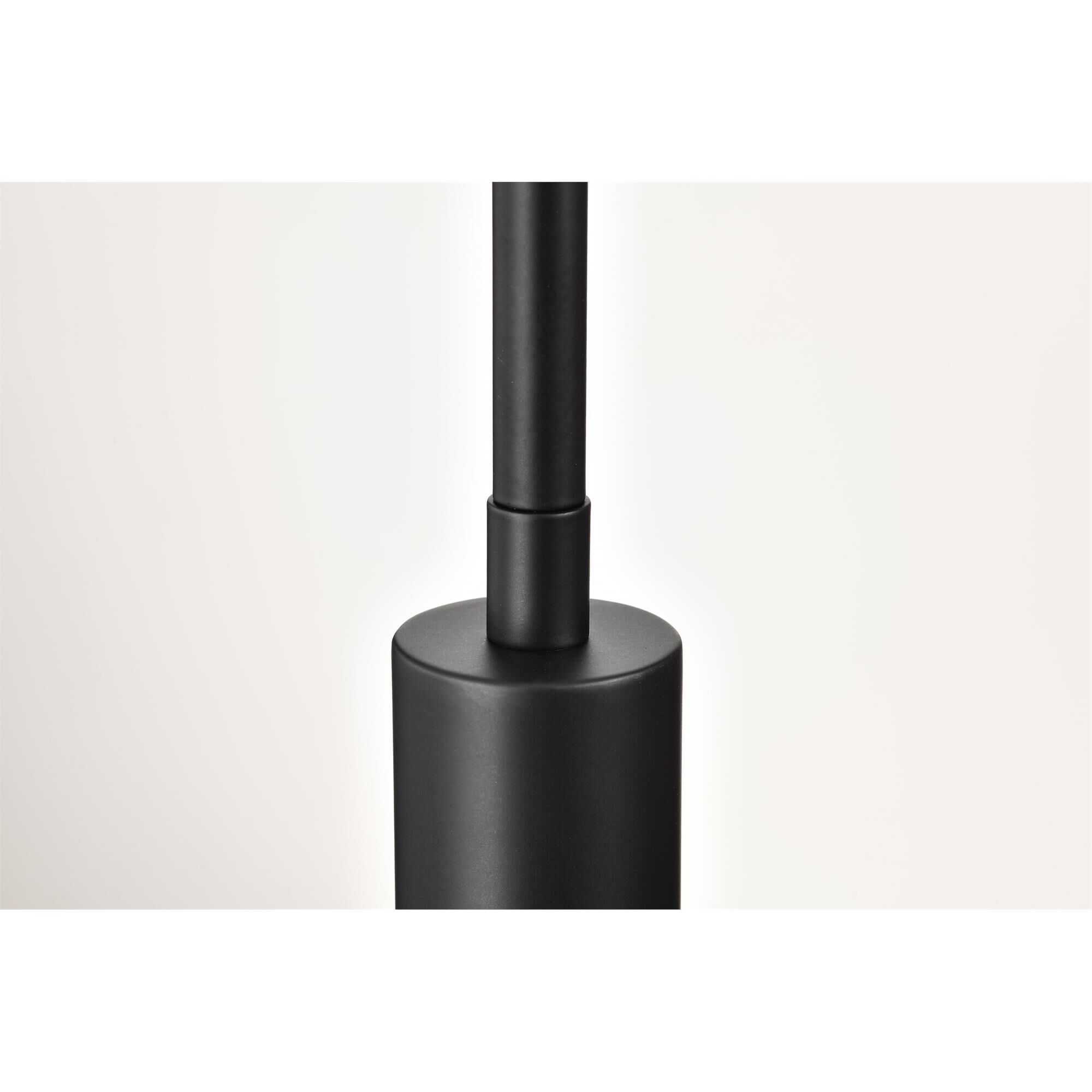 Shown in Matte Black finish and Clear Ribbed glass