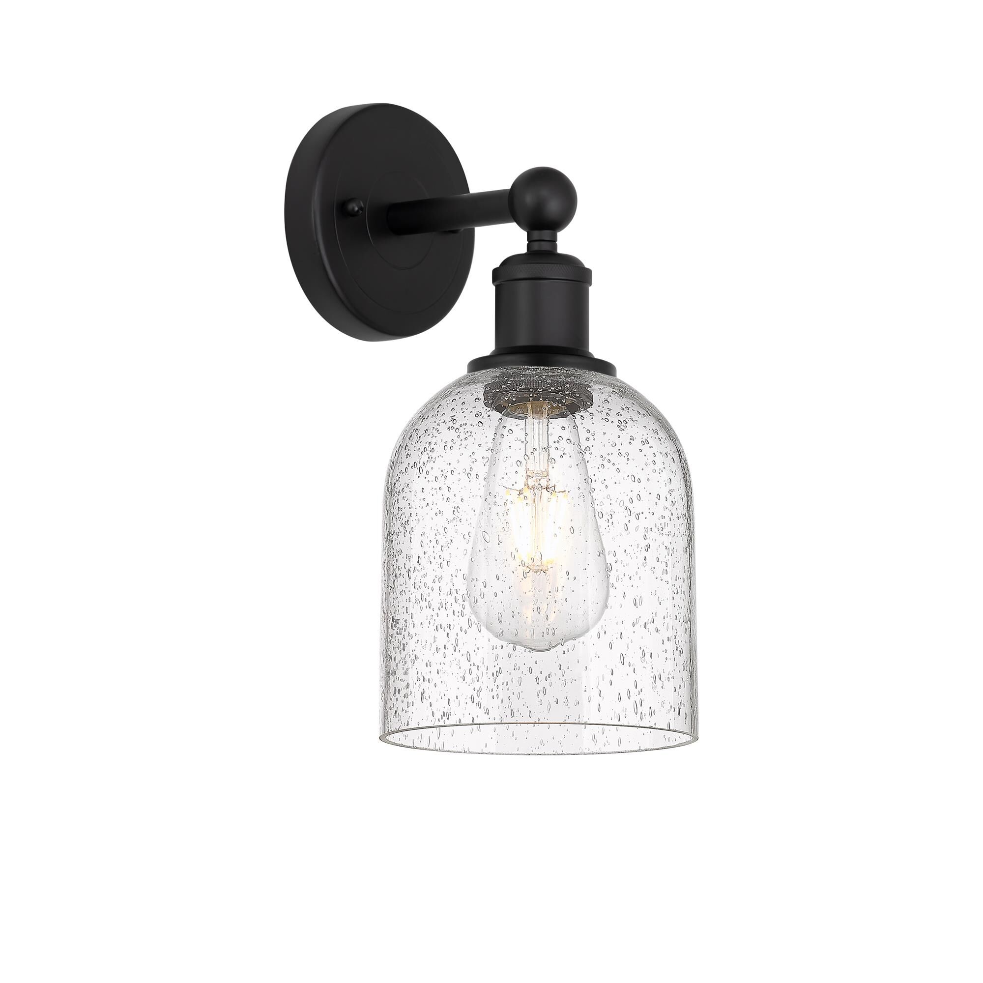 Shown in Matte Black finish and Seedy glass