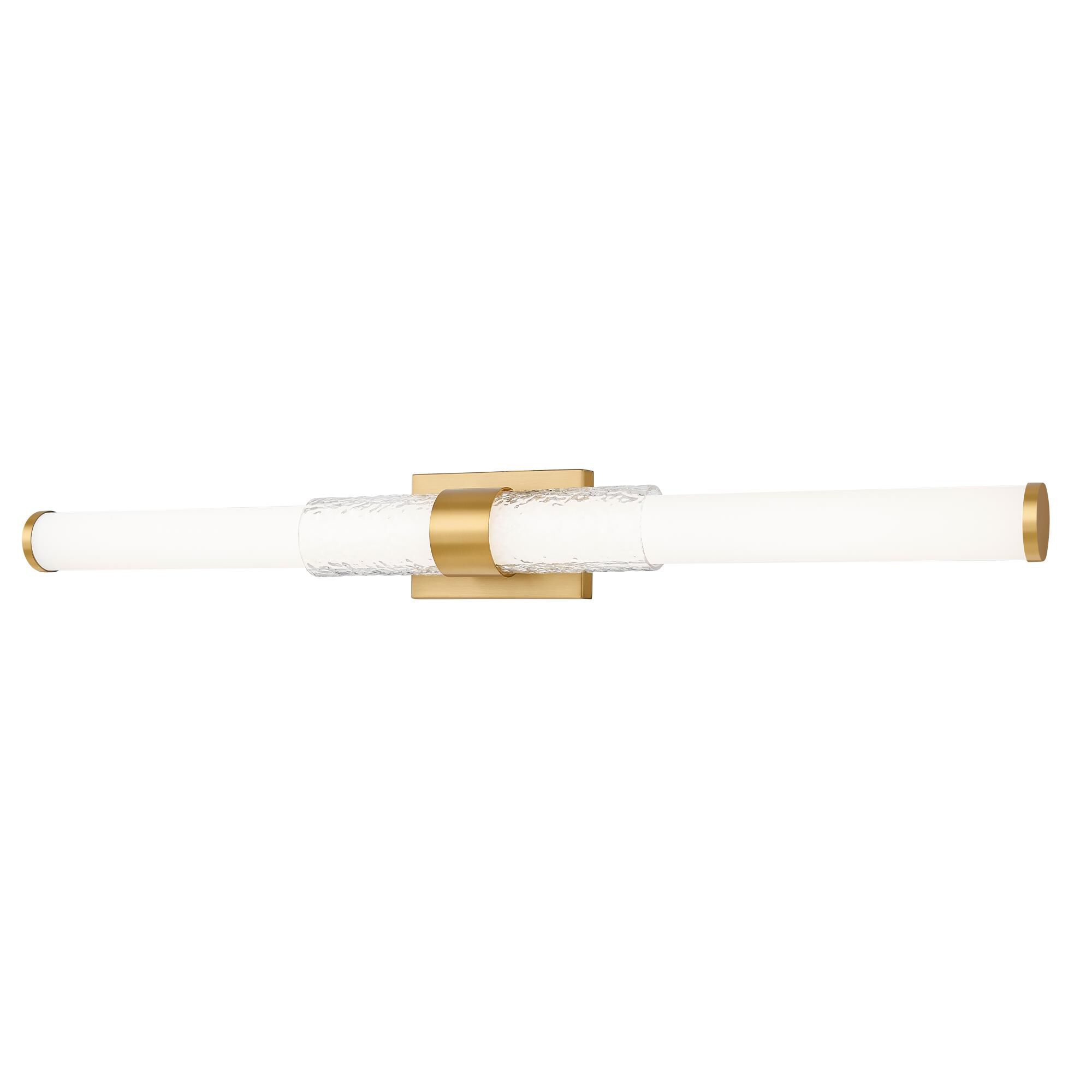 Shown in Modern Gold finish and Matte Opal glass and Matte Opal shade