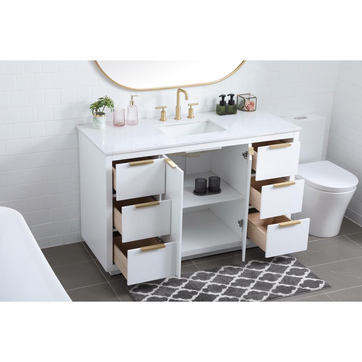 Blake 54 Inch Bath Vanity by Elegant Decor