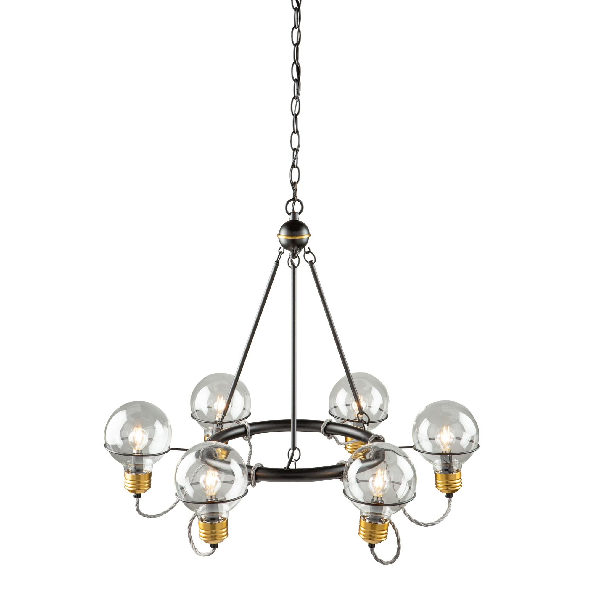 Martina 28 Inch 6 Light Chandelier by Artcraft