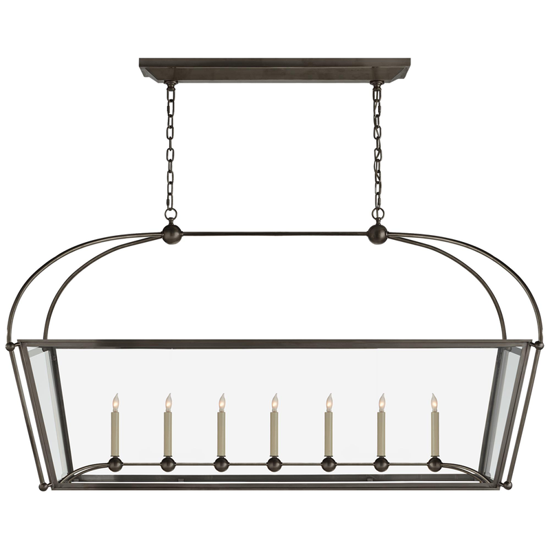 Chapman & Myers Plantation 54 Inch 7 Light Linear Suspension Light by Visual Comfort Signature Collection