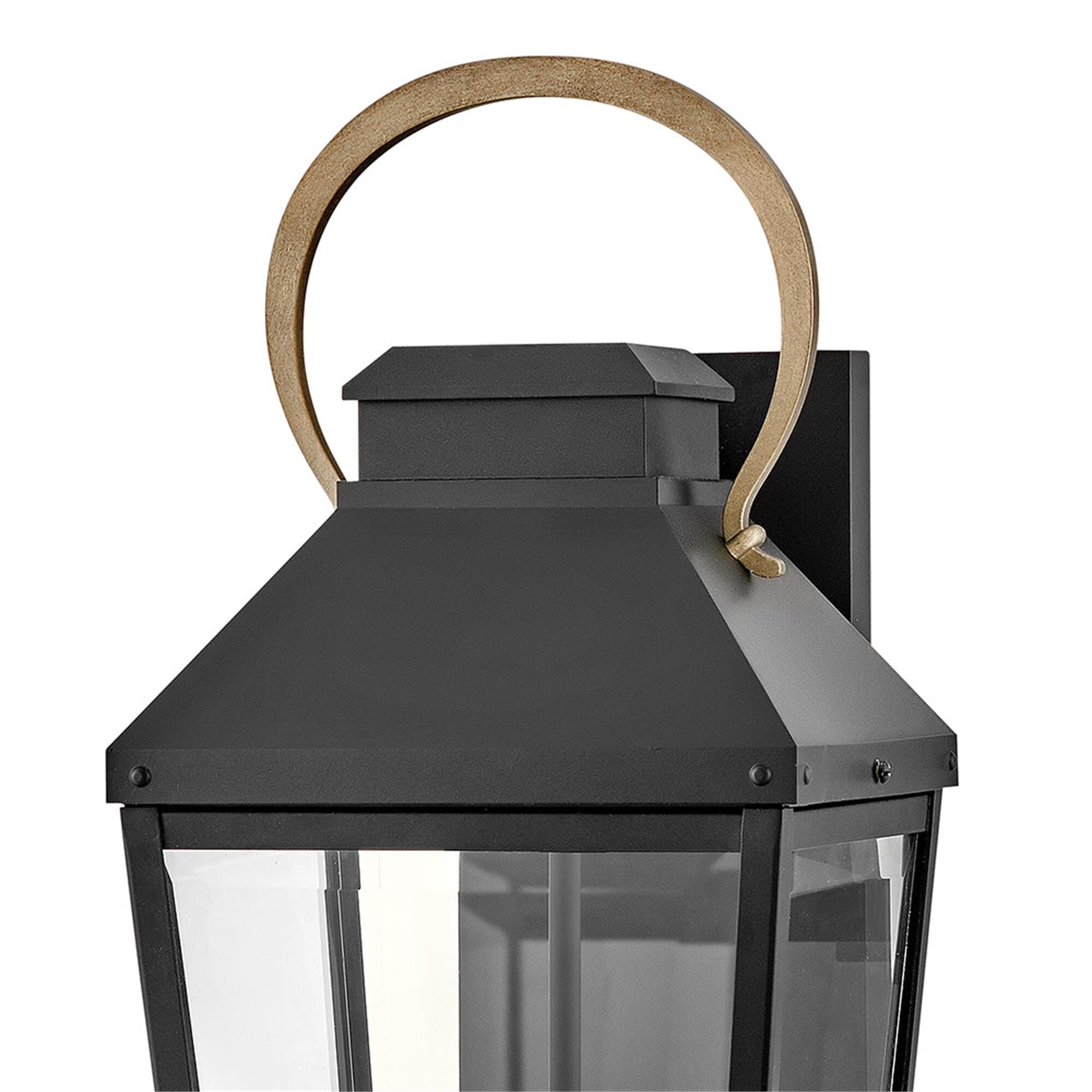 Shown in Black with Burnished Bronze Accents finish and Clear Beveled glass