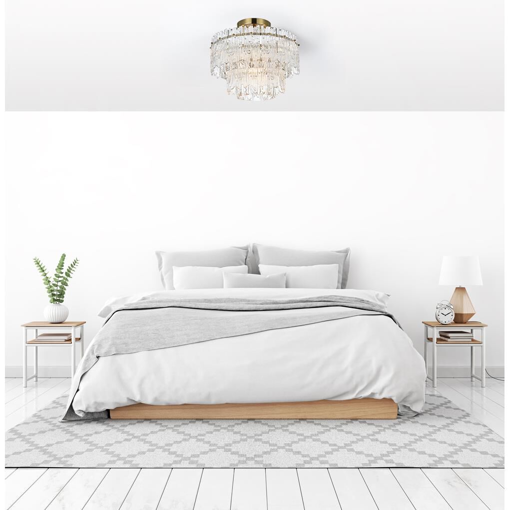 Emilia 15 Inch Semi Flush Mount by Elegant Lighting