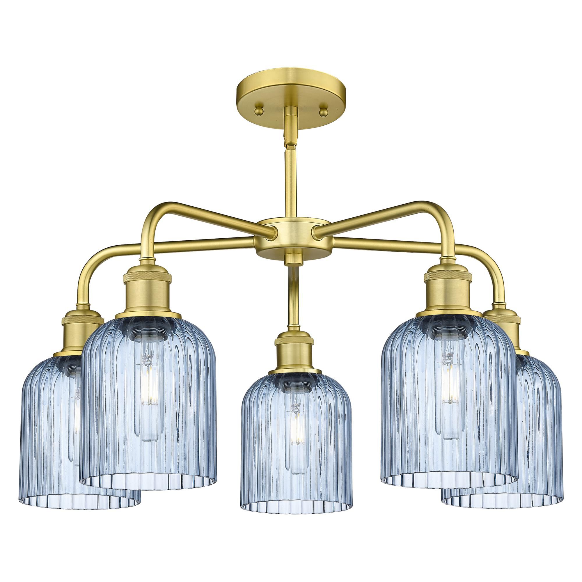 Shown in Satin Gold finish and Princess Blue shade