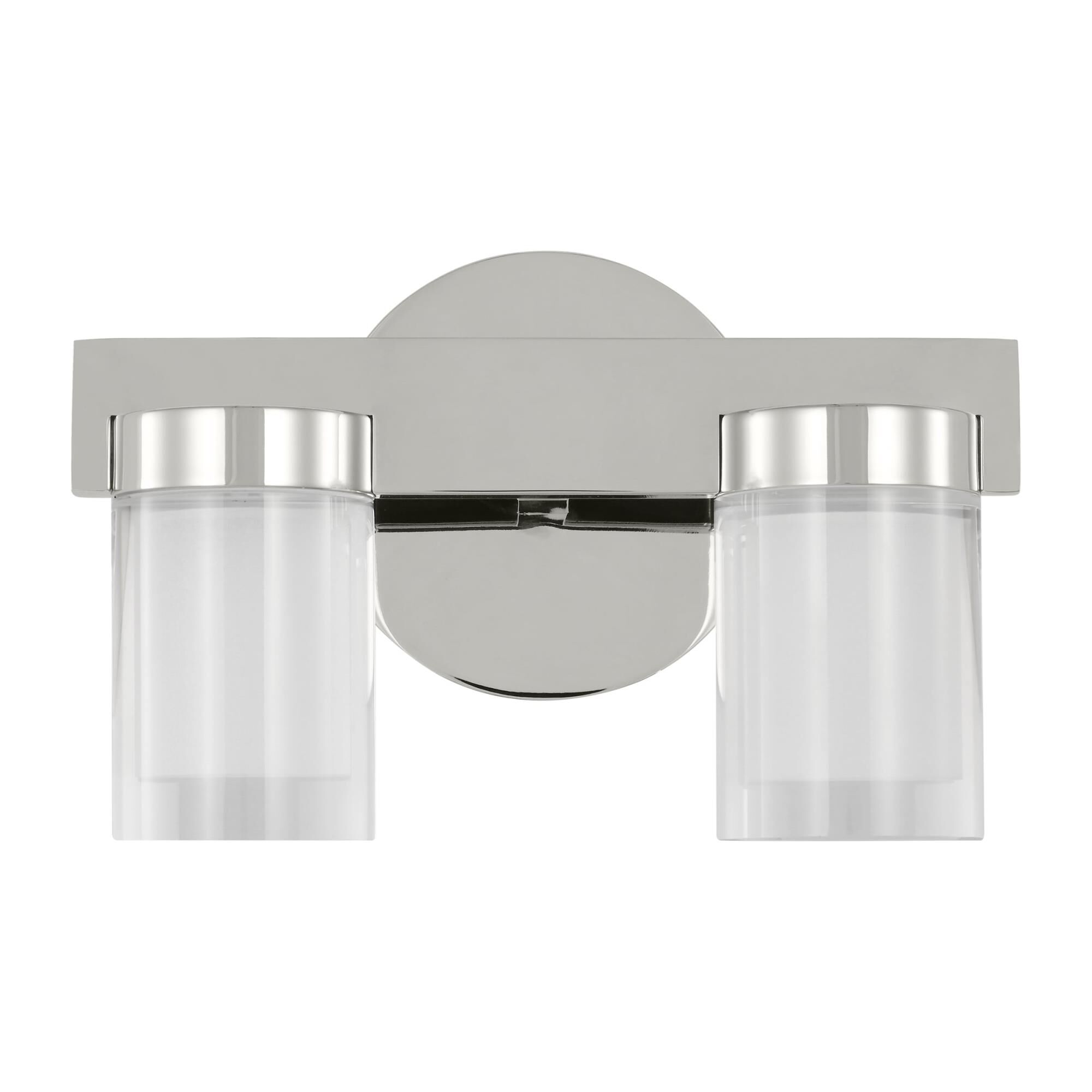 Shown in Polished Nickel finish and Crystal shade