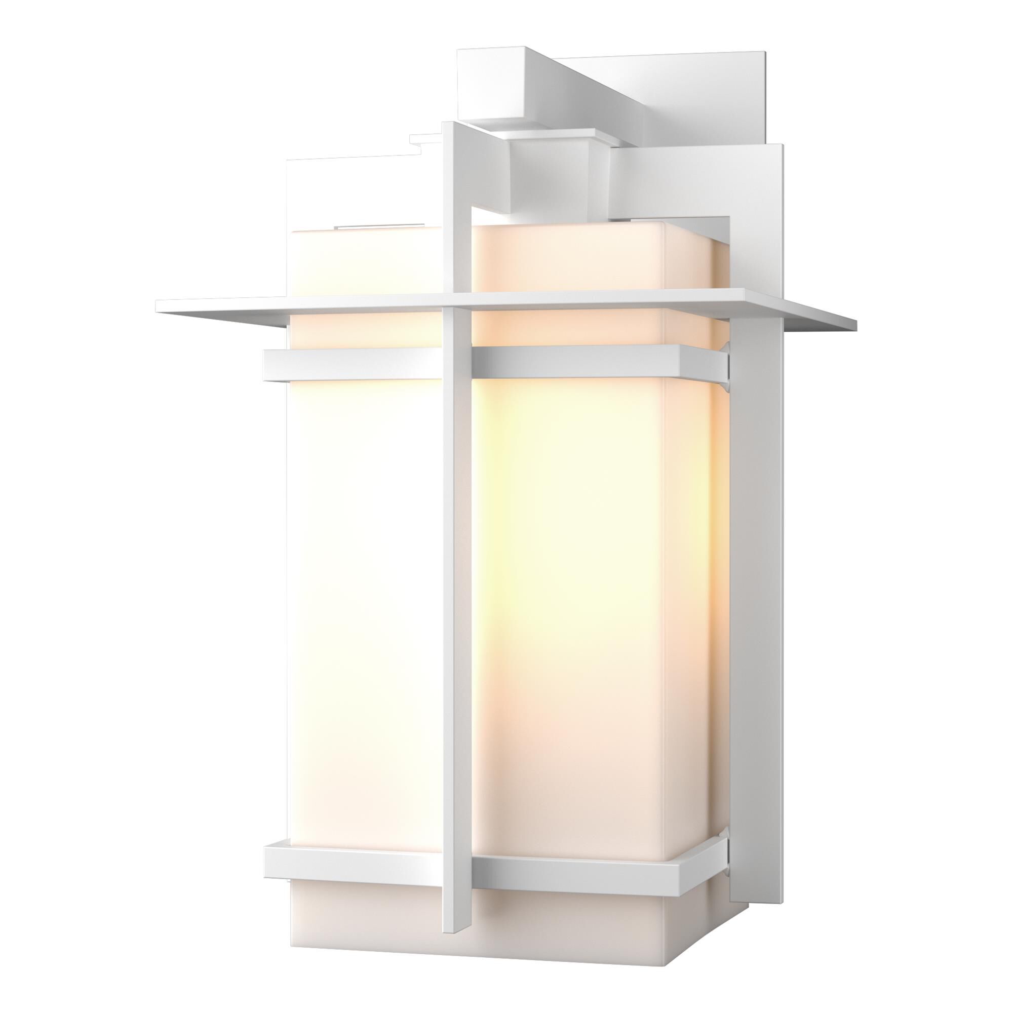 Shown in Coastal White finish and Opal glass