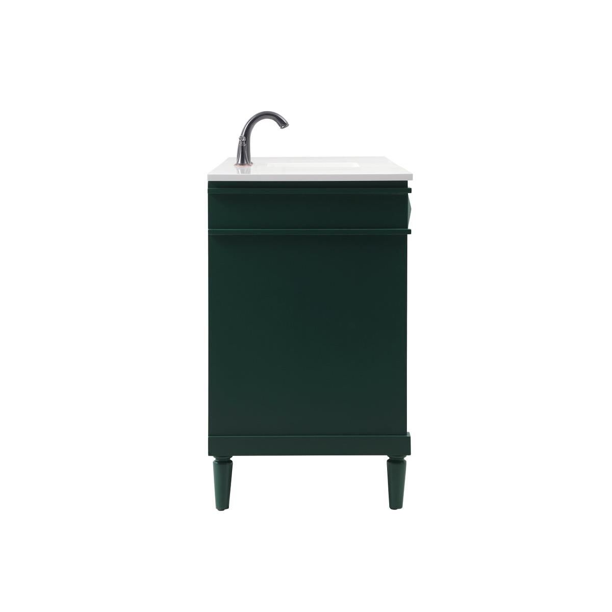 Shown in Green finish and Double Bathroom Vanity accent