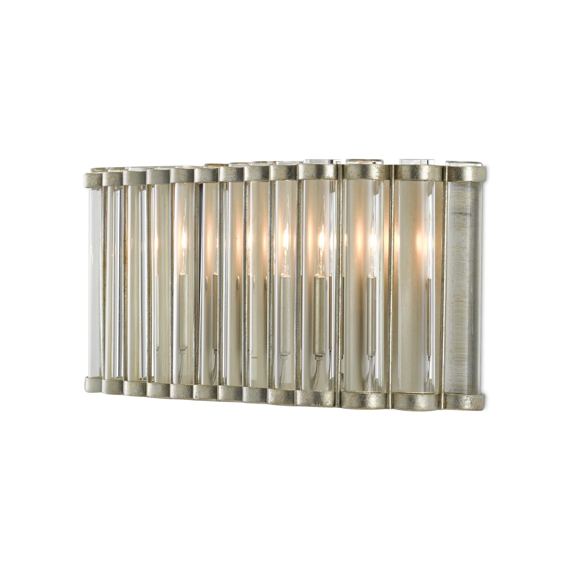 Shown in Contemporary Silver Leaf-Clear finish