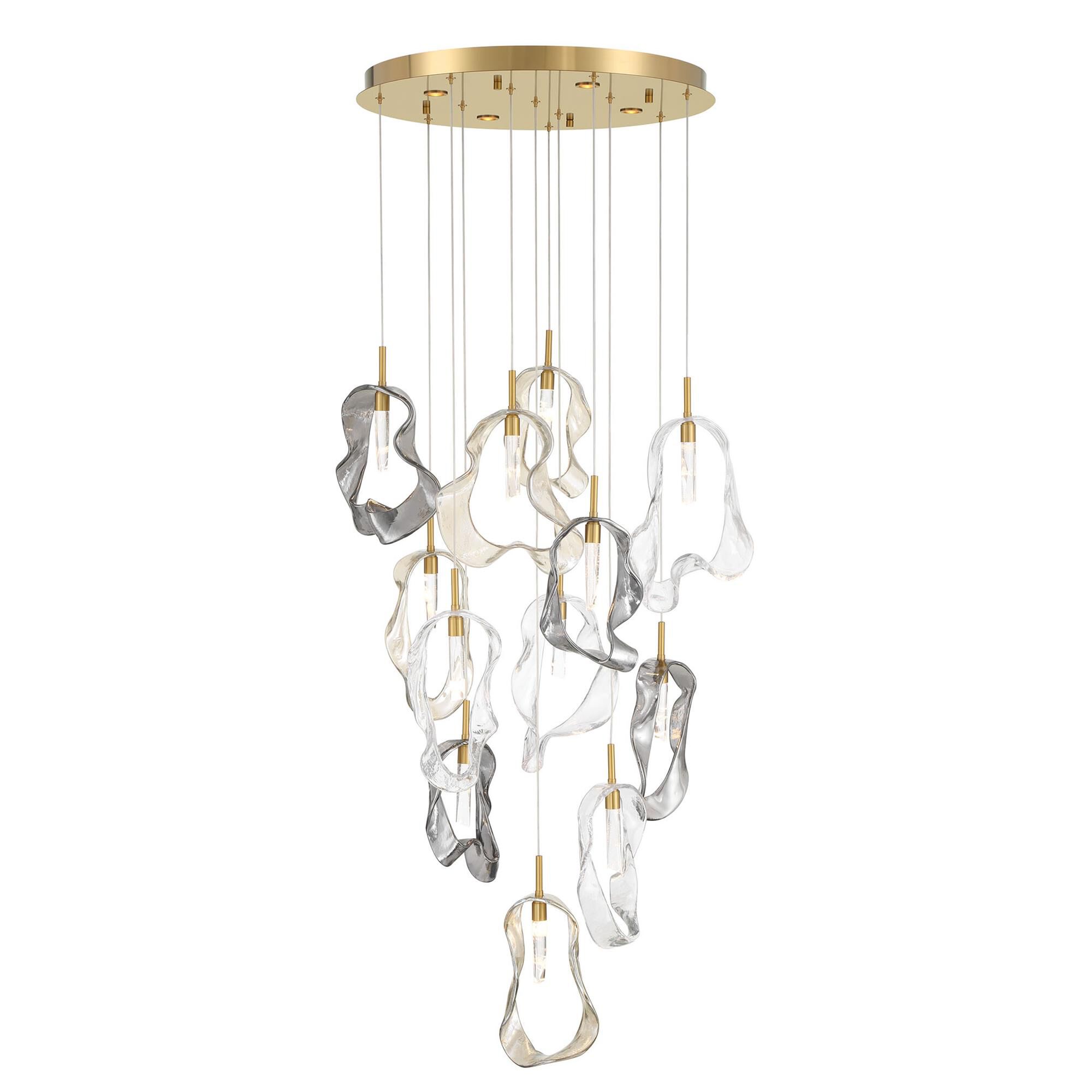 Shown in Gold finish and Mixed glass