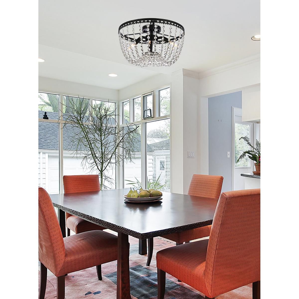 Kylie 16 Inch 3 Light Flush Mount by Elegant Lighting