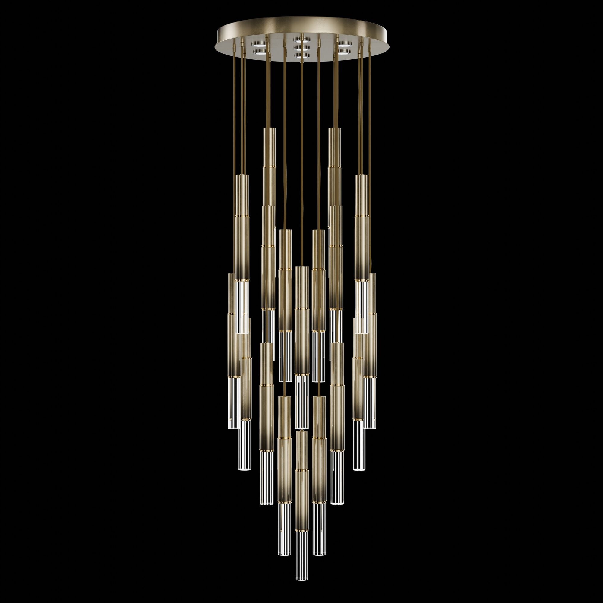 Shown in Bronze finish and True crystal and False glass