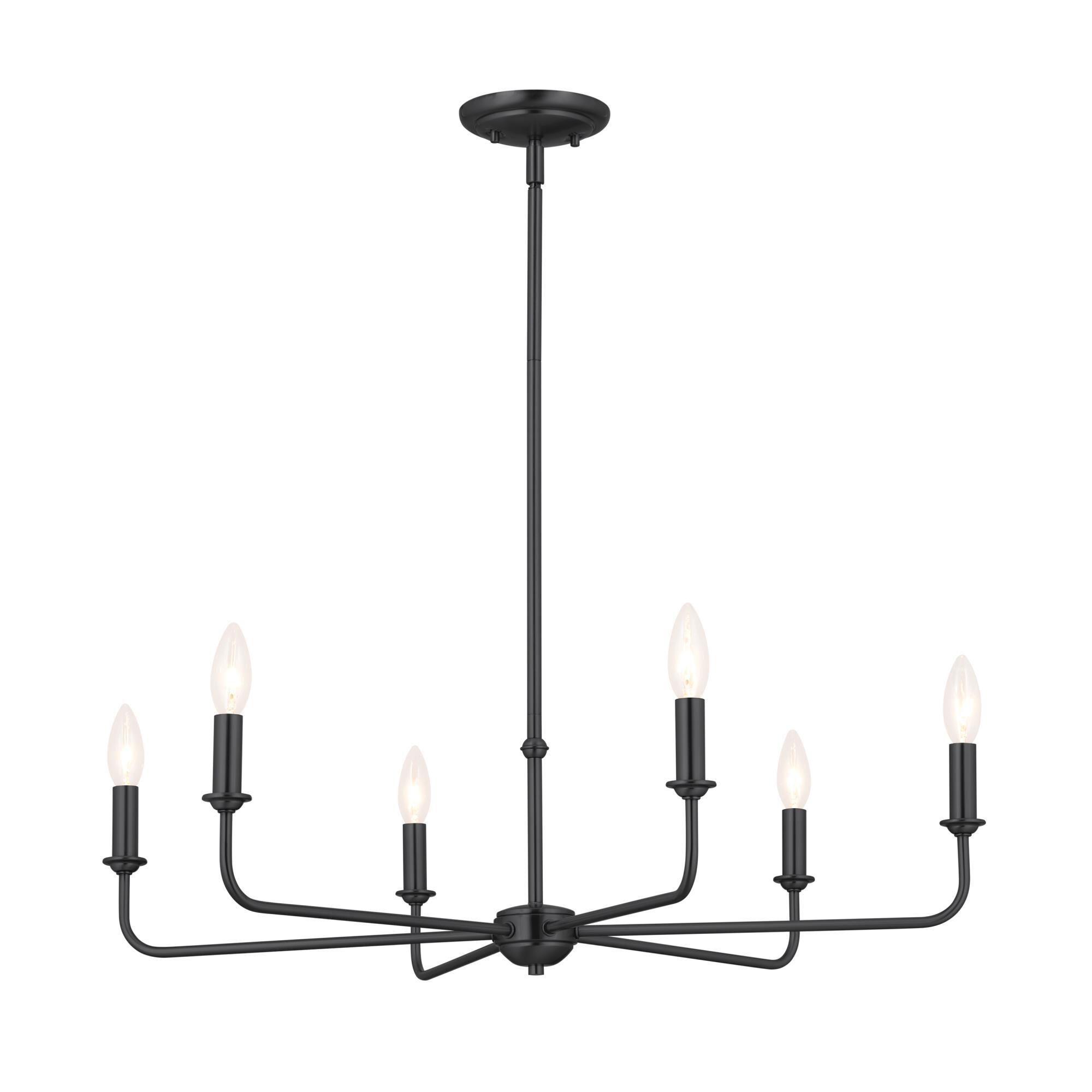 Shown in Black finish and Fabric and Bell shade