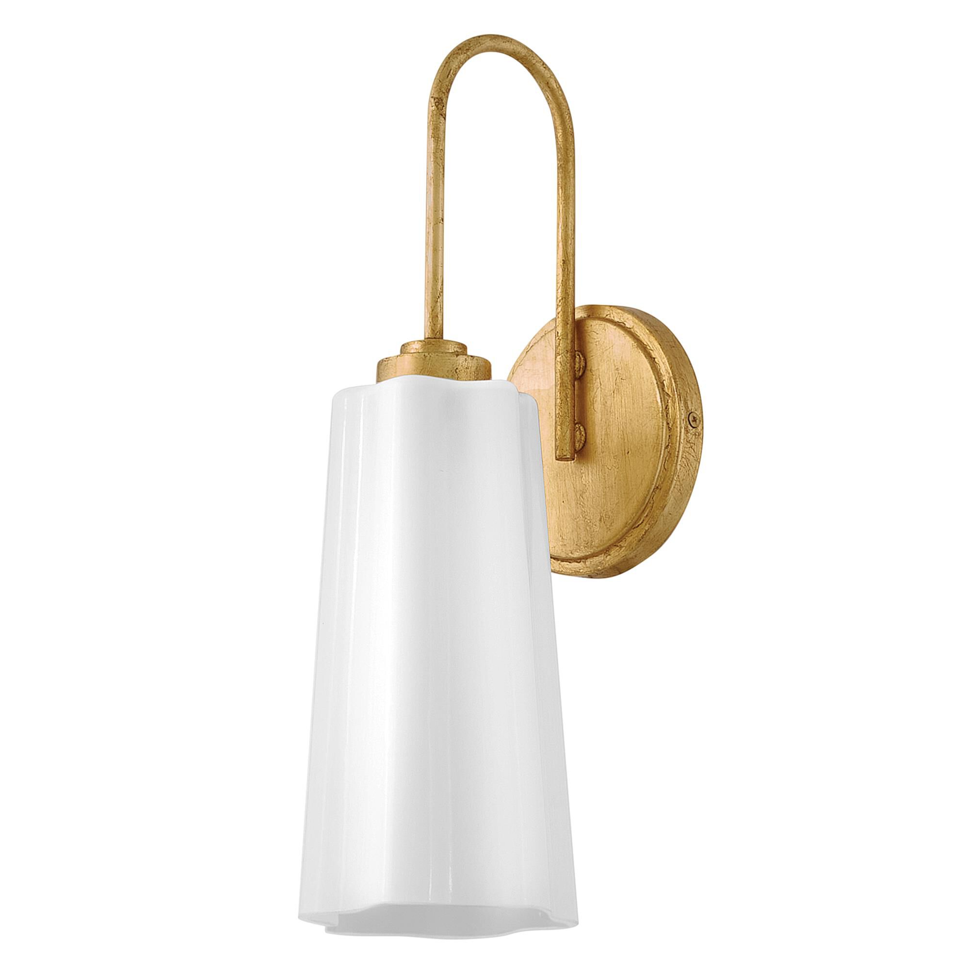 Shown in Distressed Brass finish and Cased Opal glass