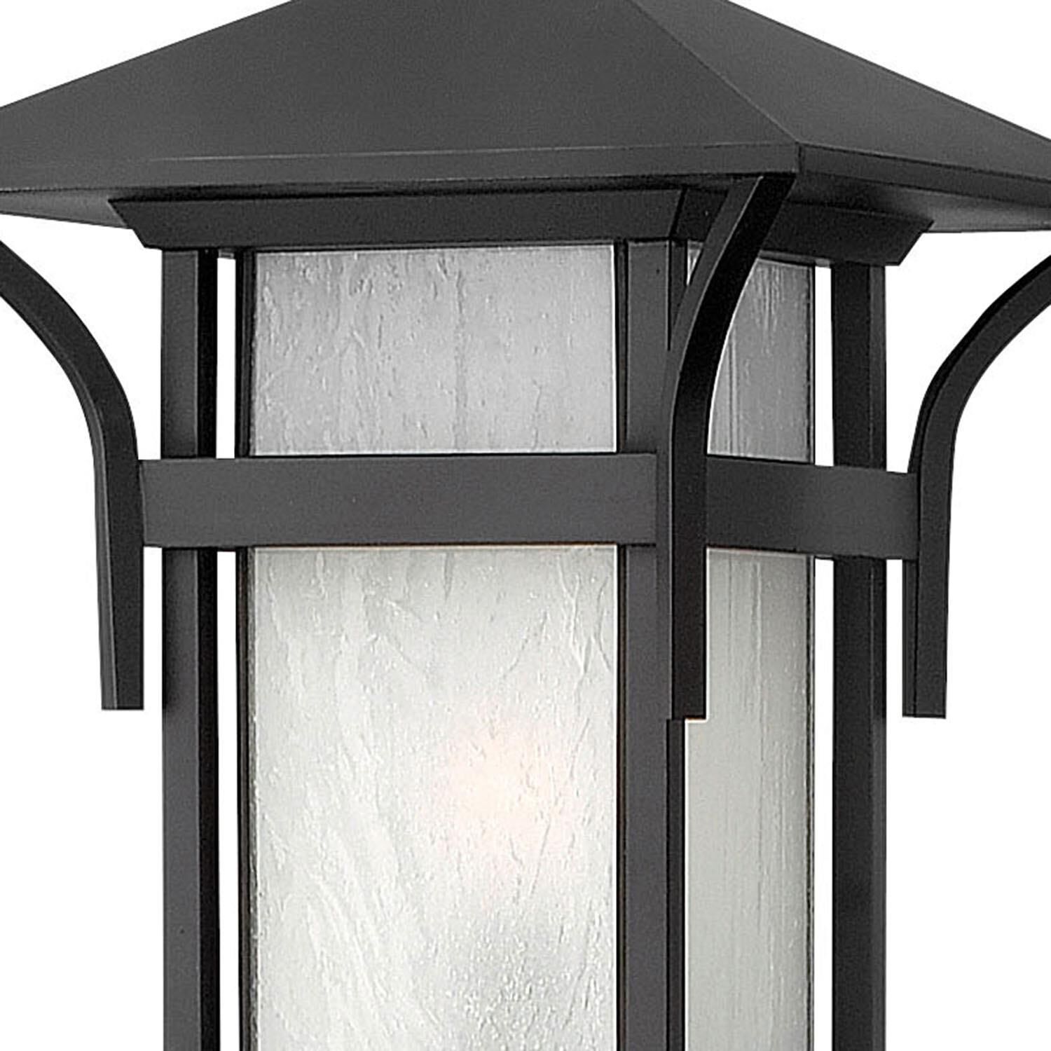 Shown in Satin Black finish and Etched Seedy Bound glass