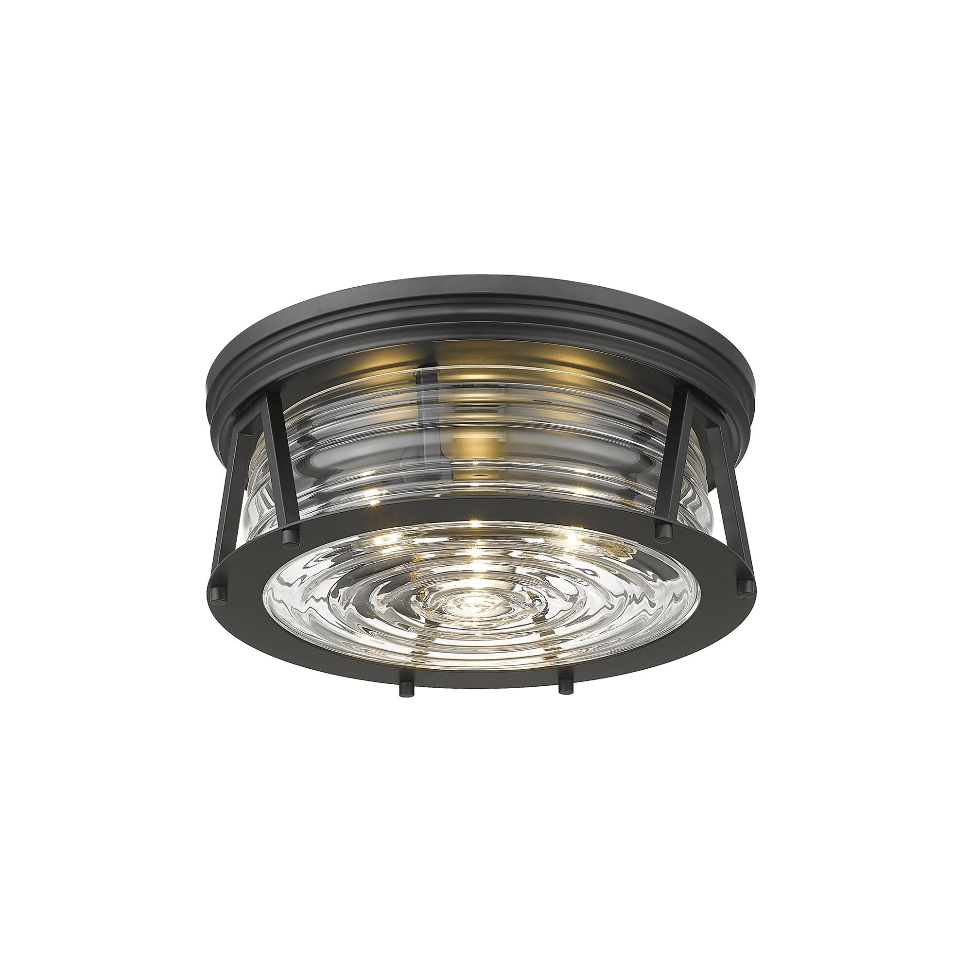 Shown in Matte Black finish and Glass shade