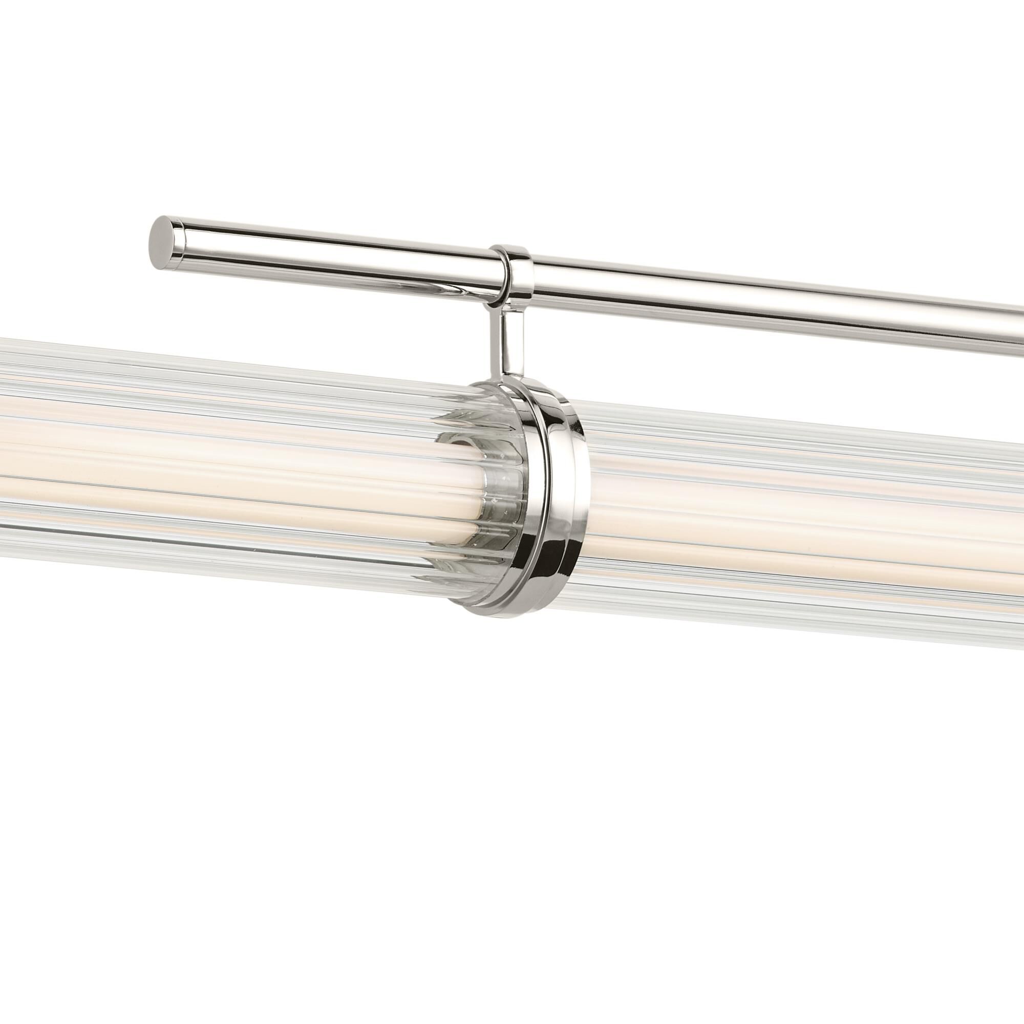 Shown in Polished Nickel finish and Clear Fluted glass