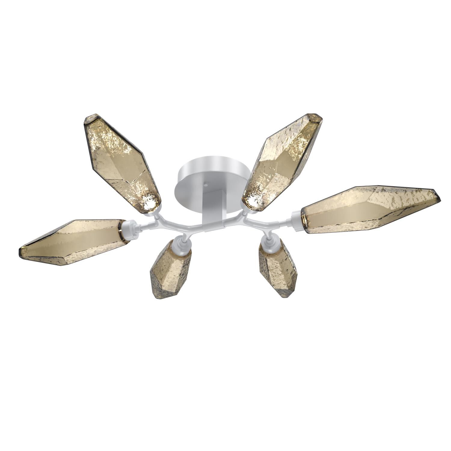 Rock Crystal Semi Flush Mount by Hammerton Studio