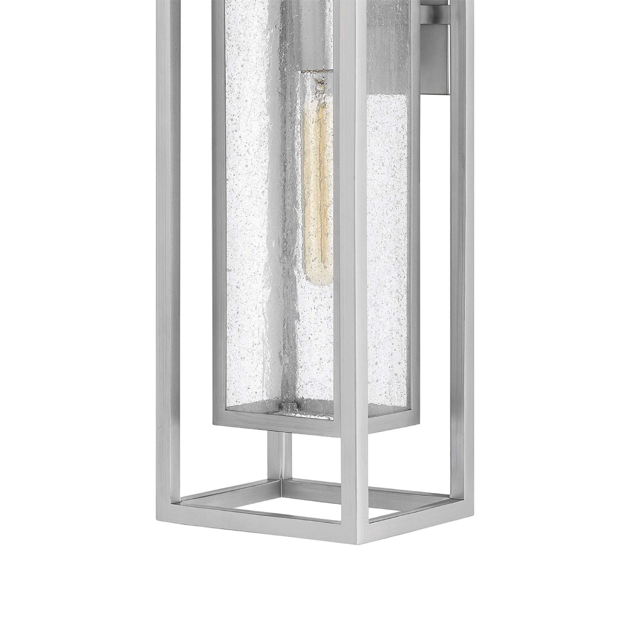 Shown in Satin Nickel finish and Clear Seedy glass