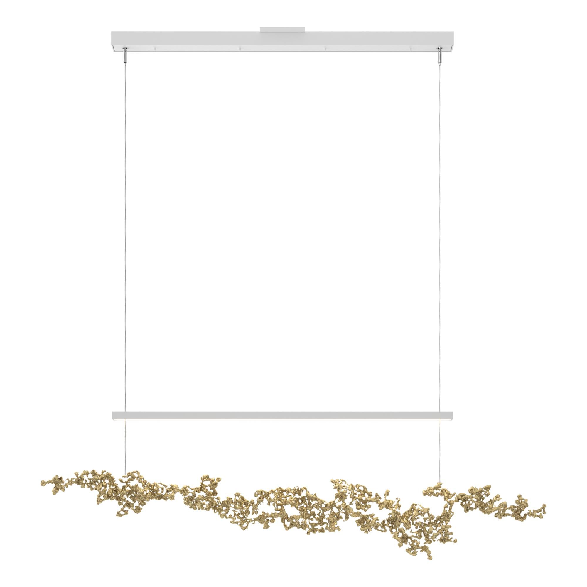 Shown in White finish and Modern Brass Aluminum shade