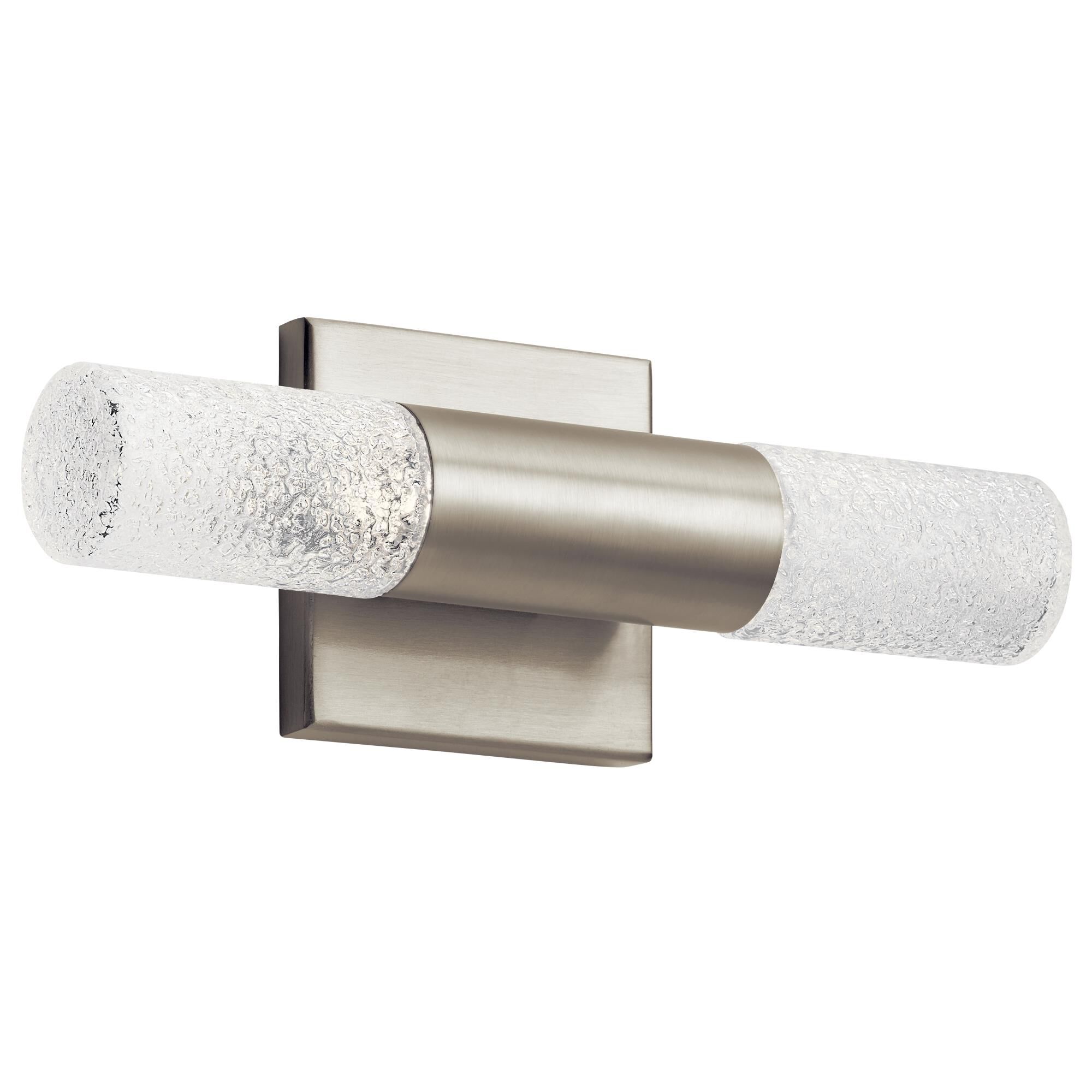 Shown in Brushed Nickel finish and Ice shade