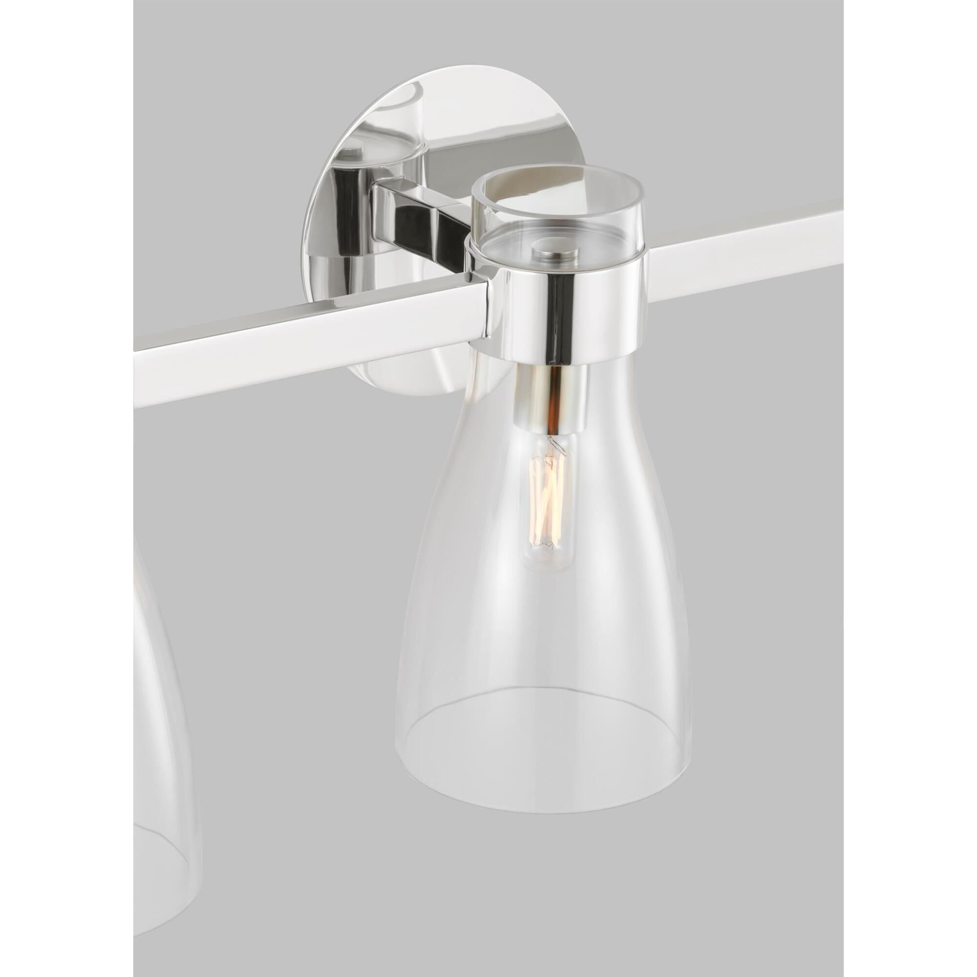 Shown in Polished Nickel finish and Milk White glass