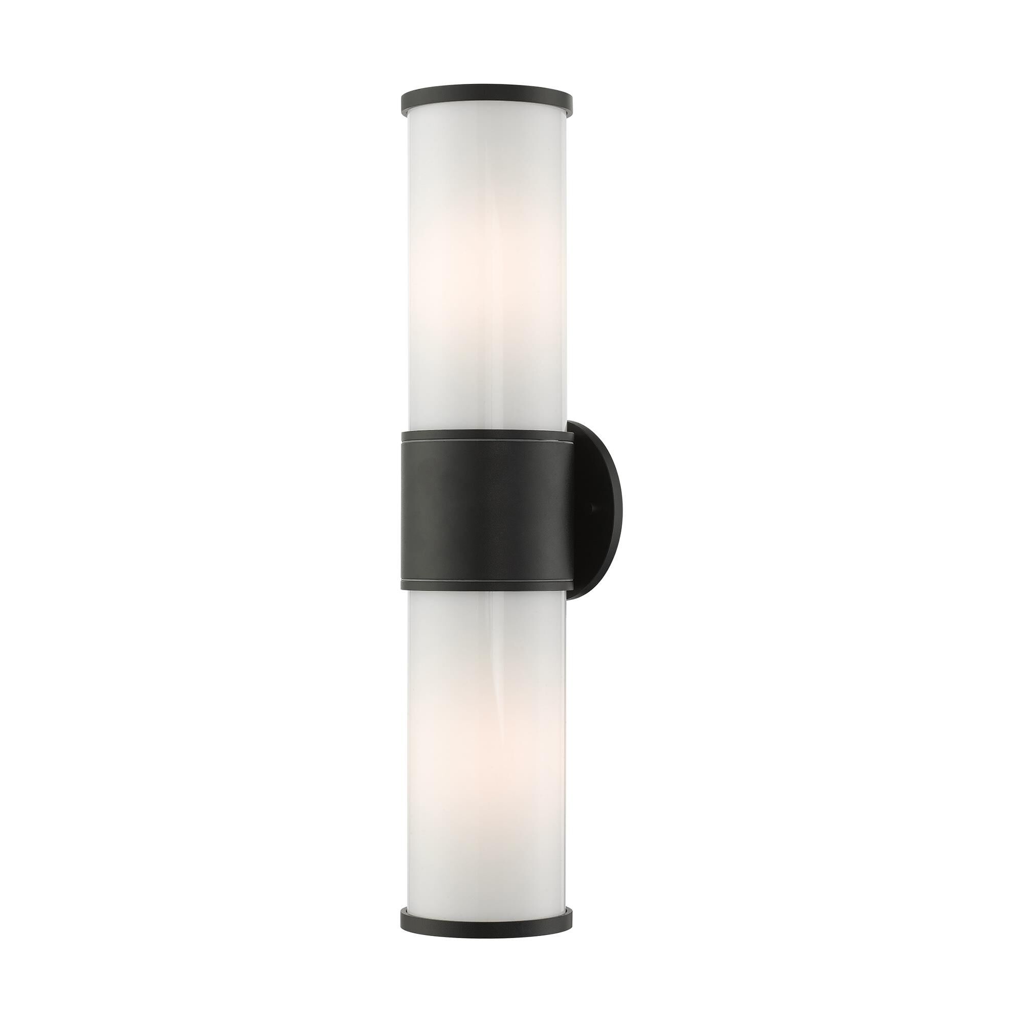 Shown in Textured Black finish and Satin Opal White glass and Satin Opal White Glass shade