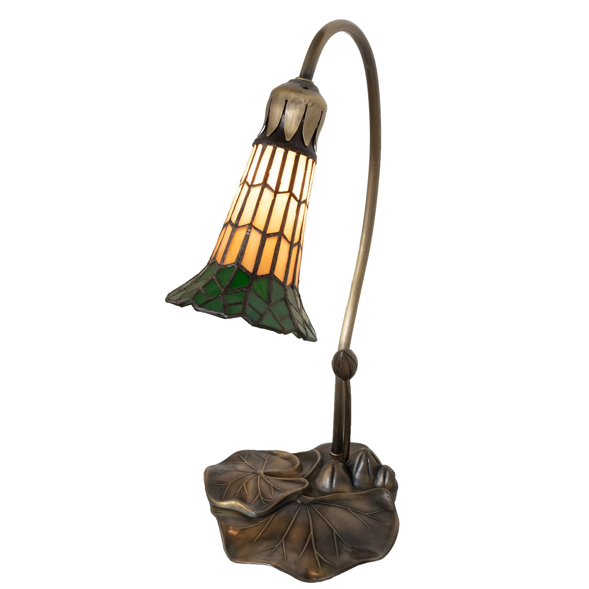 Stained Glass Pond Lily 16 Inch Accent Lamp by Meyda Lighting