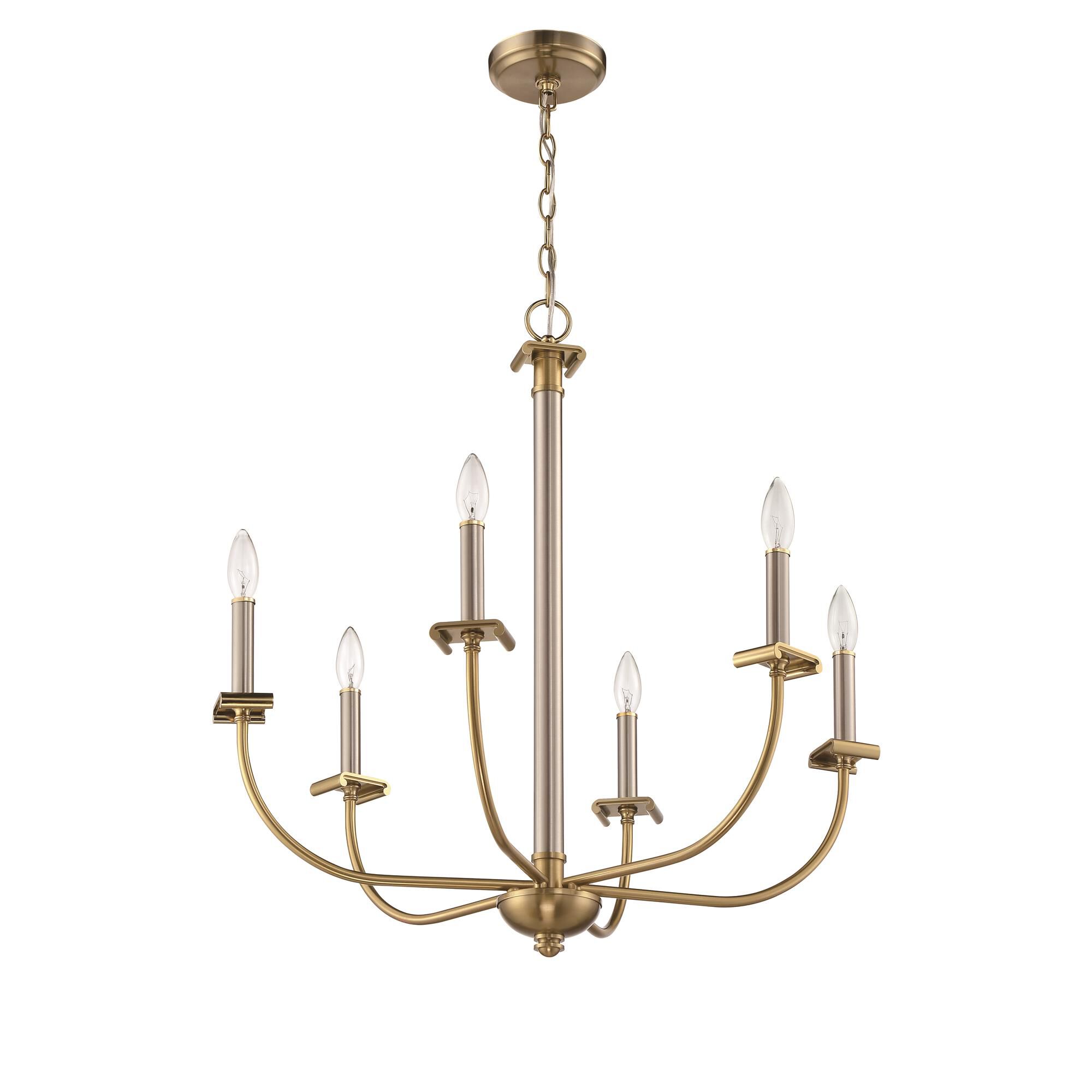 Shown in Brushed Polished Nickel / Satin Brass finish
