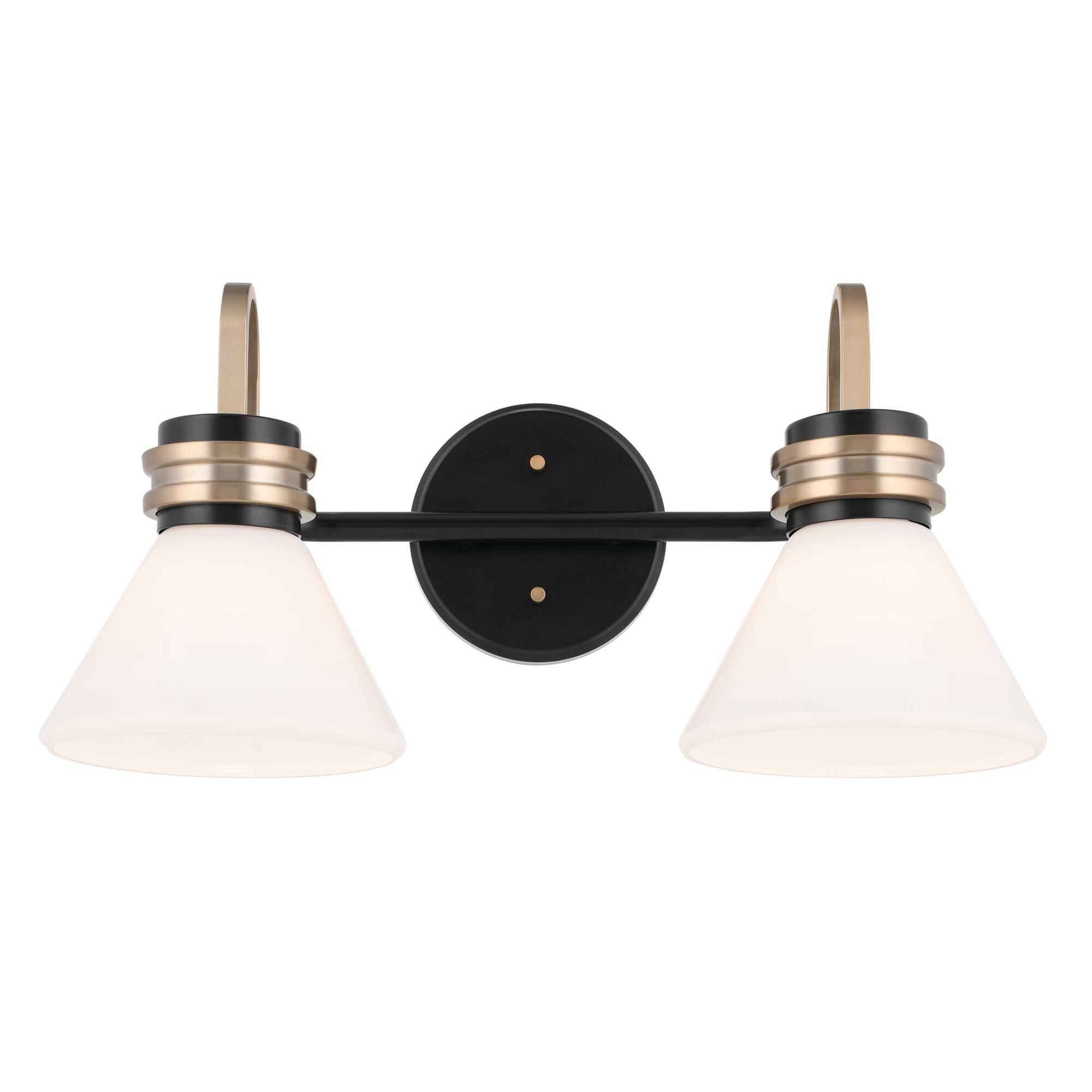 Shown in Black finish and Opal glass