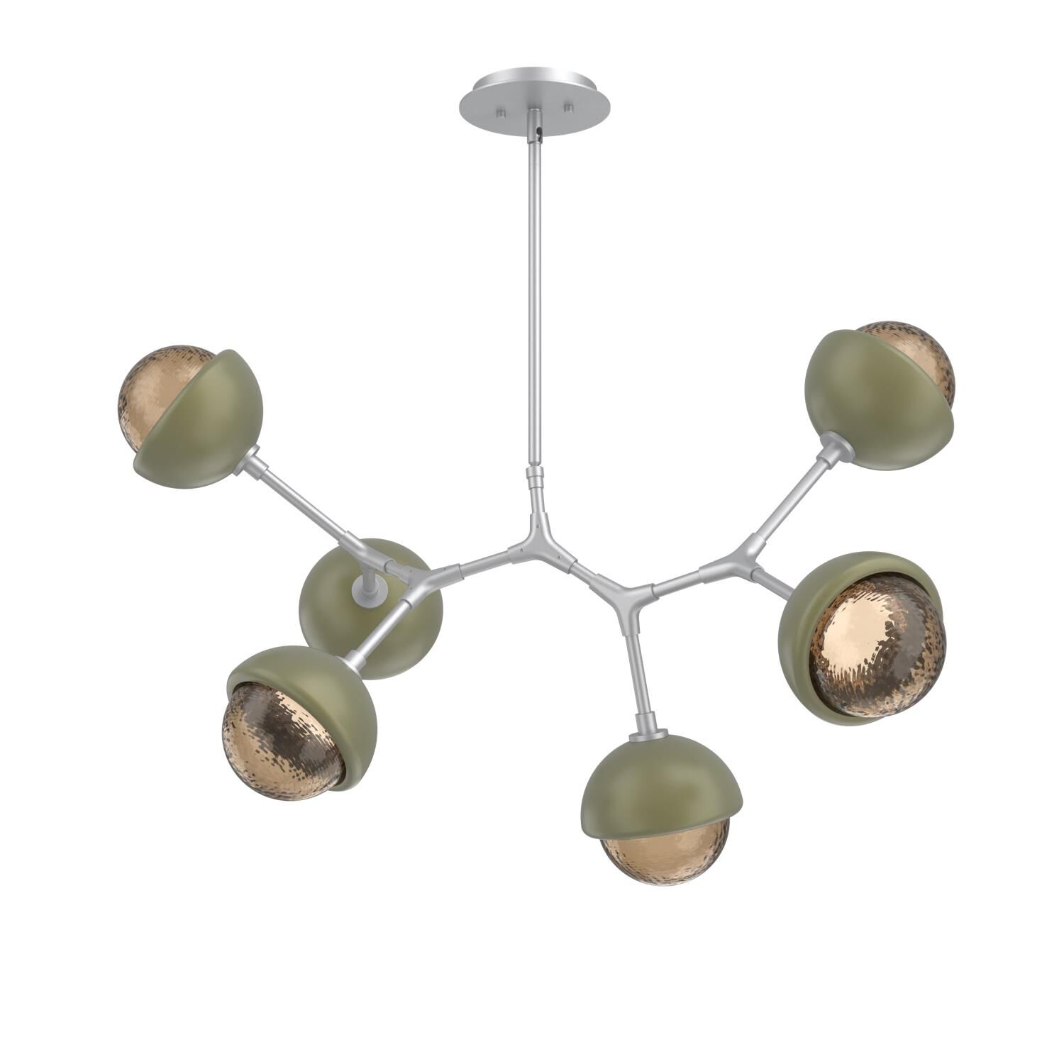 Levi Wilson Cabochon 31 Inch Linear Suspension Light by Hammerton Studio