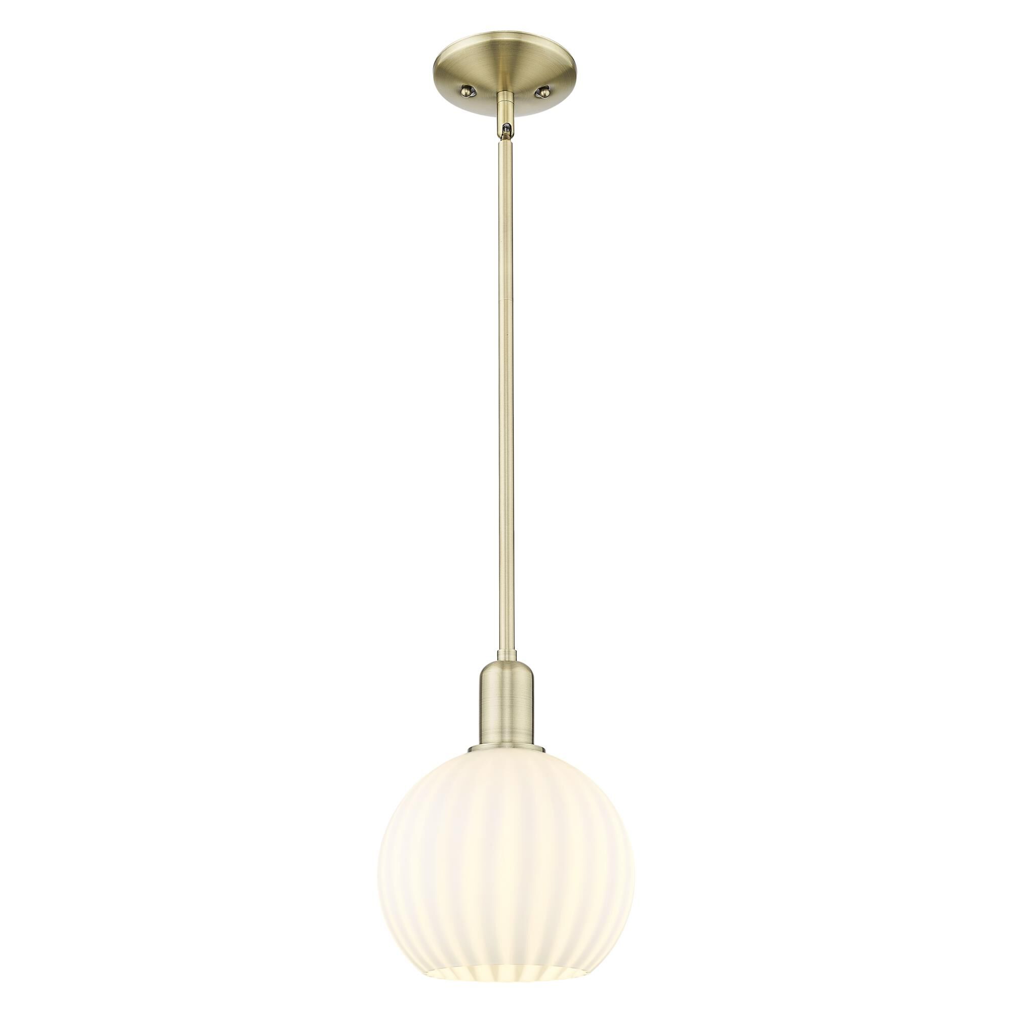 Bruno Marashlian White Venetian 8 Inch Mini Pendant by Innovations Lighting