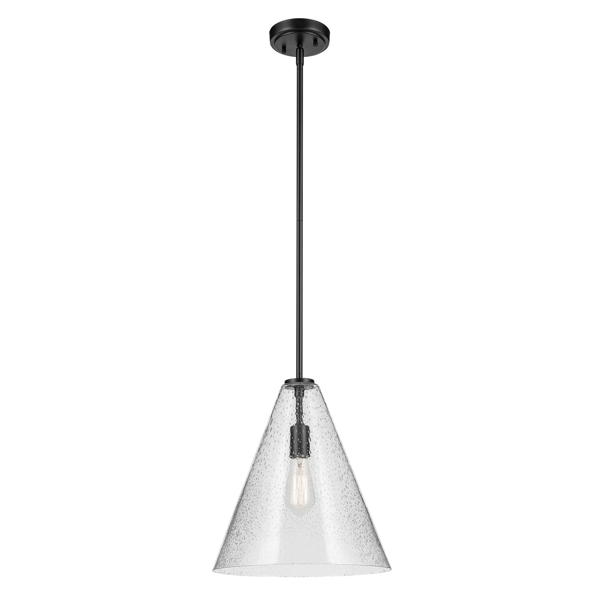 Shown in Black finish and Clear glass