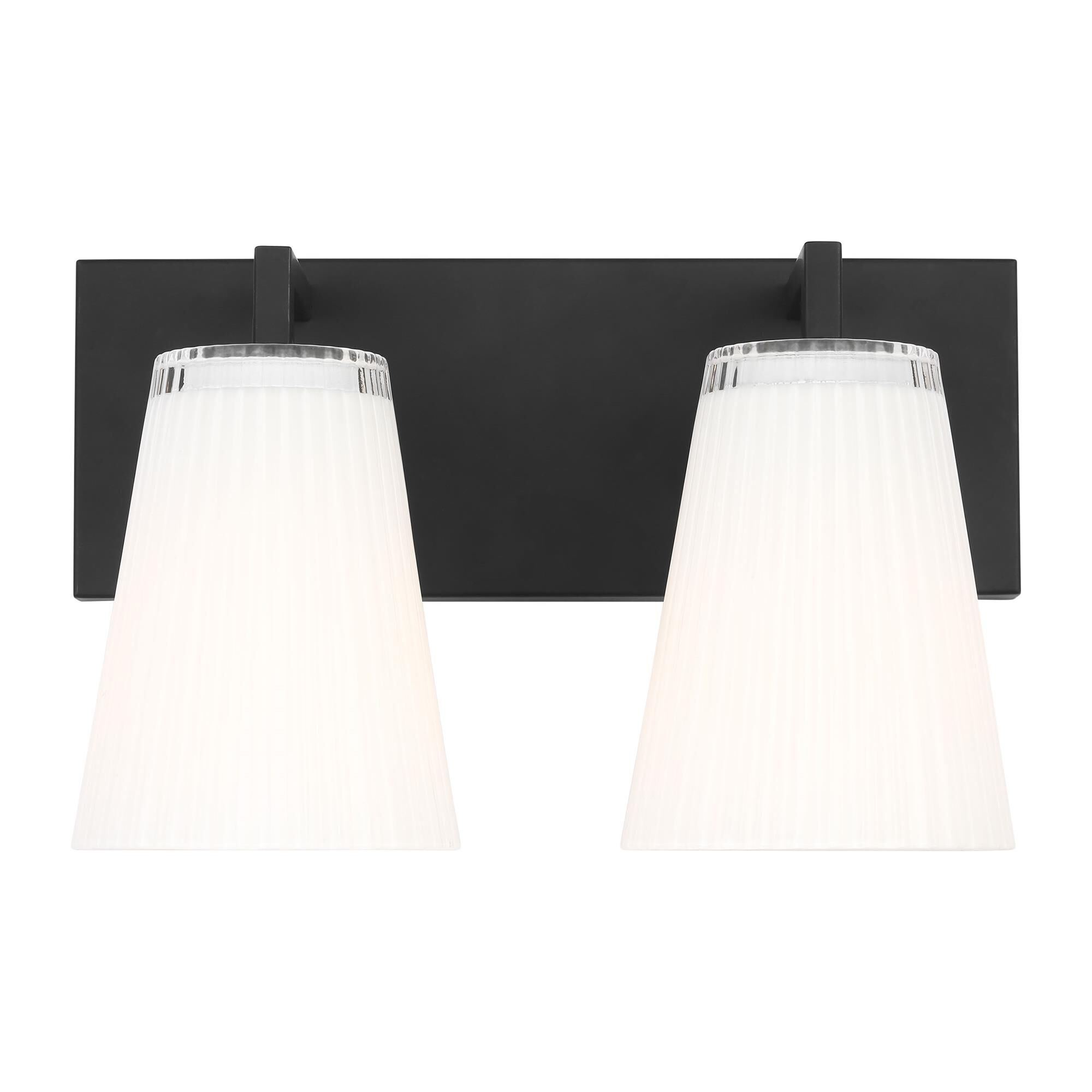 Shown in Midnight Black finish and Clear Fluted White Paint Inside glass