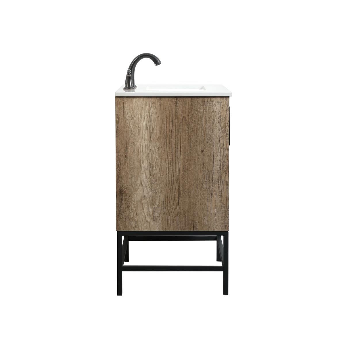 Shown in Natural Oak finish and Without Backsplash accent