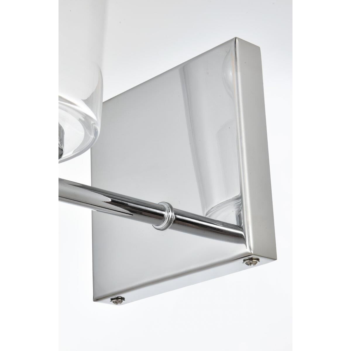 Shown in Chrome  finish and Clear glass