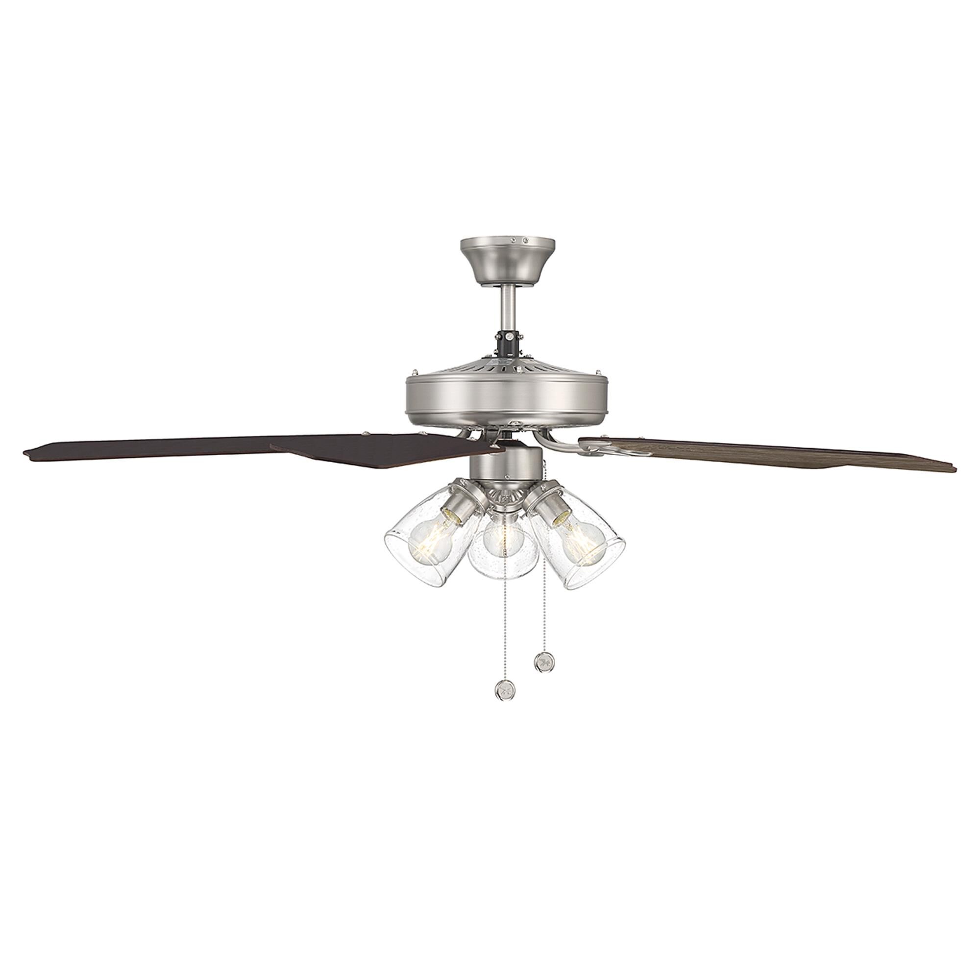Shown in Brushed Nickel finish and Clear Bubble glass