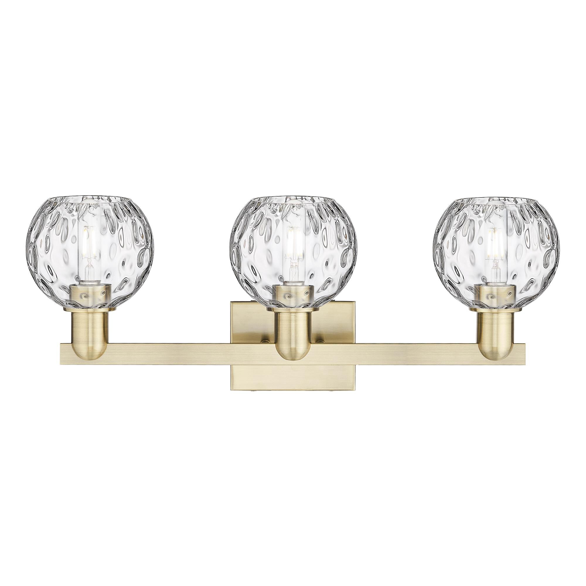 Shown in Antique Brass finish and Clear Water glass