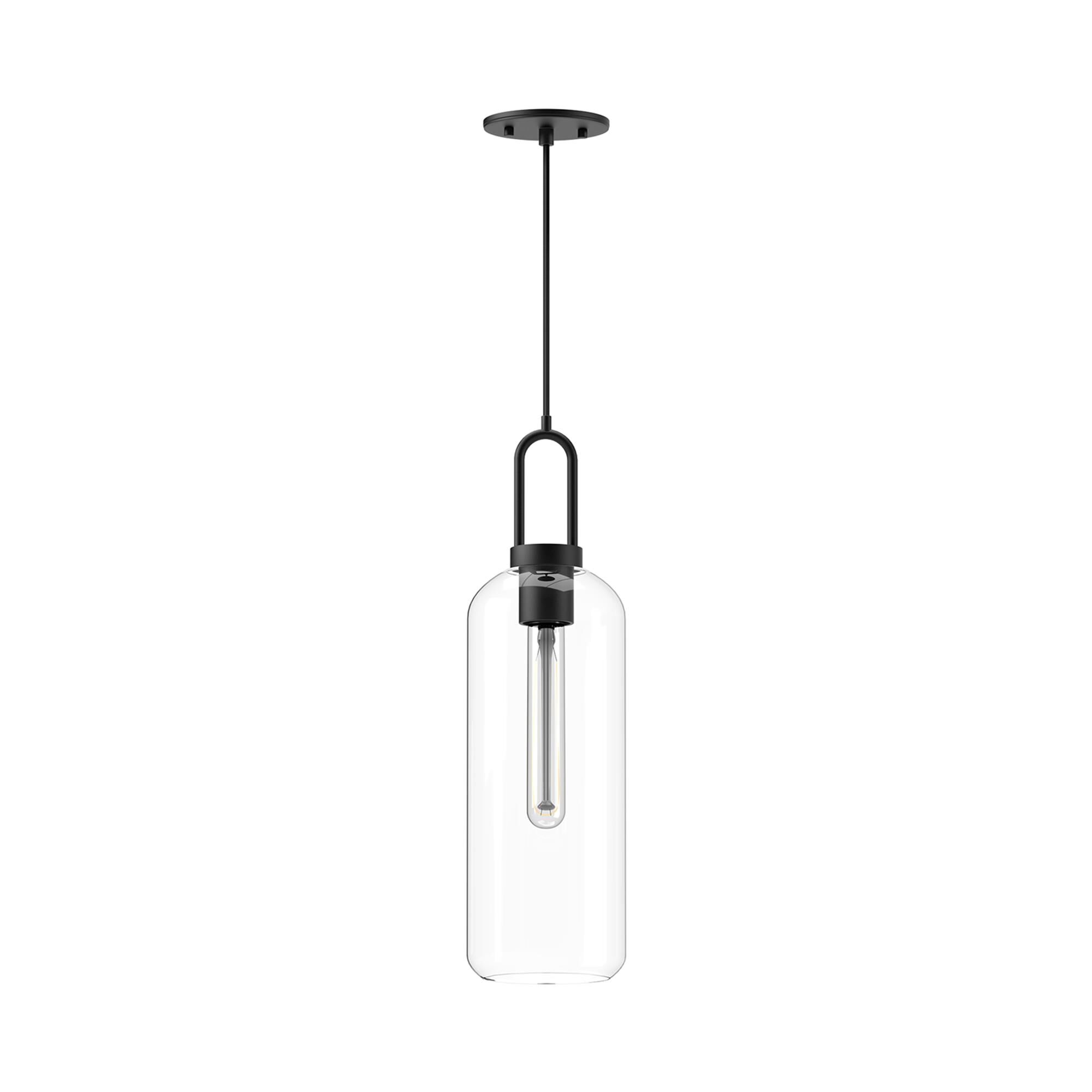 Shown in Matte Black finish and Clear glass