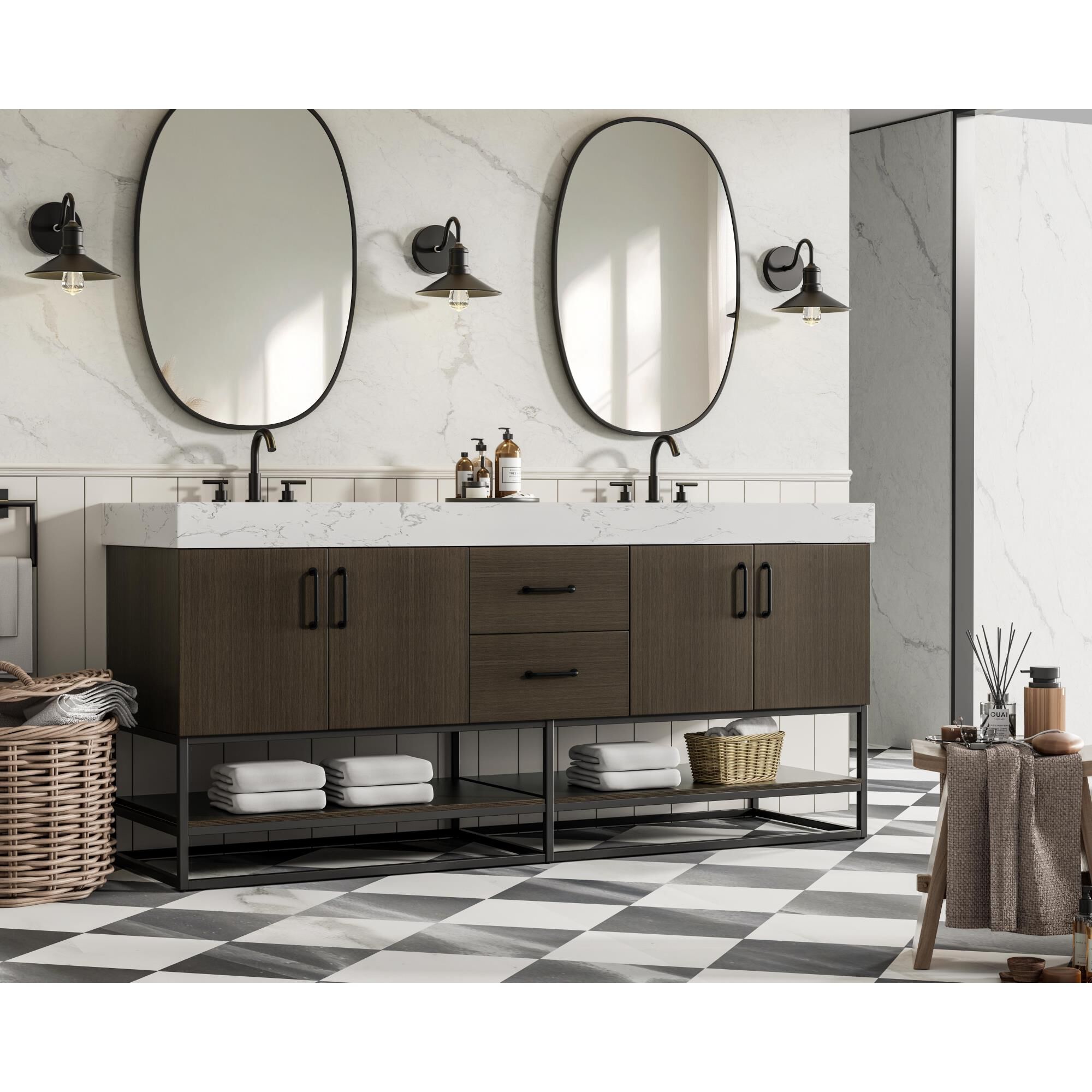 Shown in Mocha Brown finish